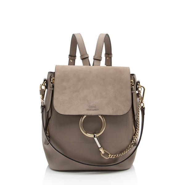 Chloe Calfskin Suede Faye Medium Backpack (SHF-BH2EAY)