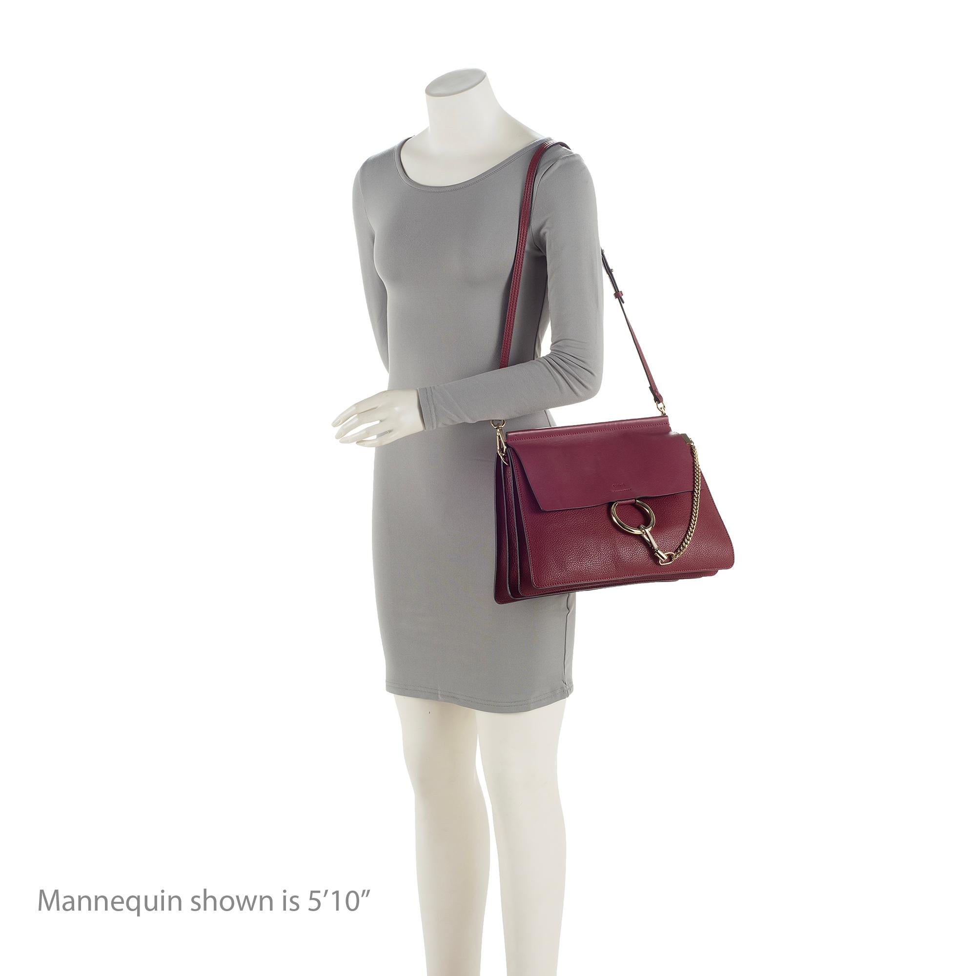 Chloe Calfskin Suede Faye Medium Shoulder Bag (SHF-22974)