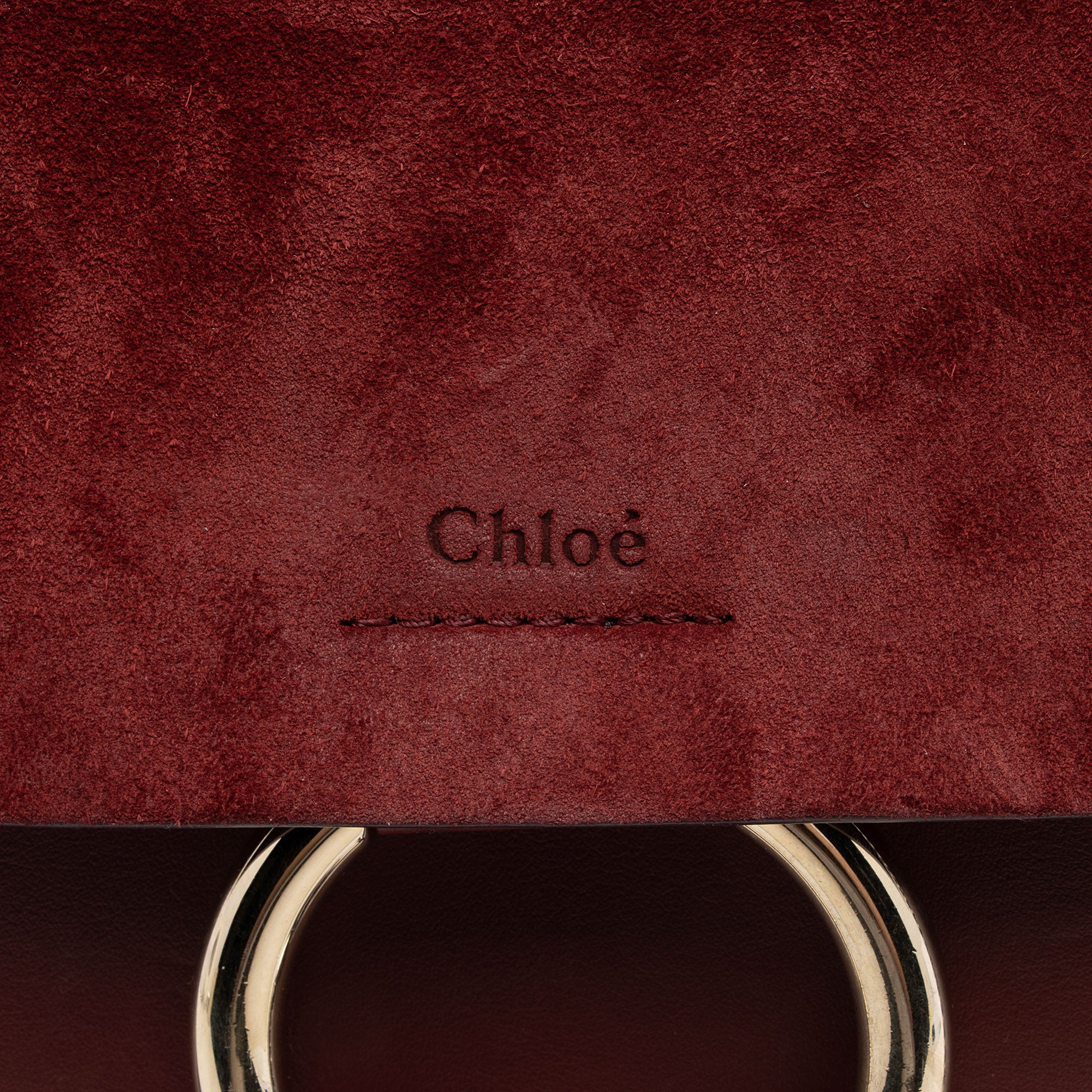 Chloe Calfskin Suede Faye Medium Shoulder Bag (SHF-Vx8bCr)