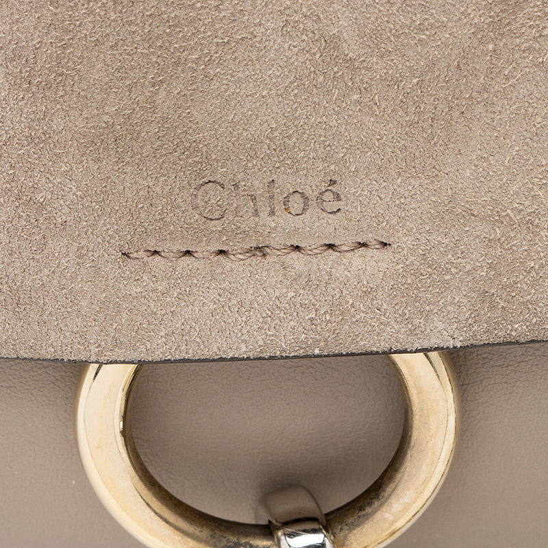 Shop Chloé Small Faye Leather & Suede Shoulder Bag