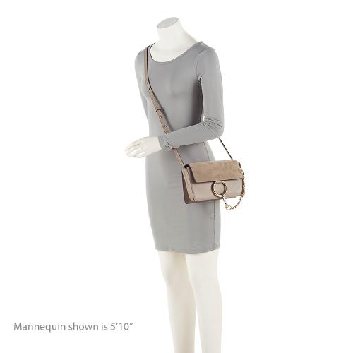 Chloe Calfskin Suede Faye Small Shoulder Bag (SHF-dEiGcv)