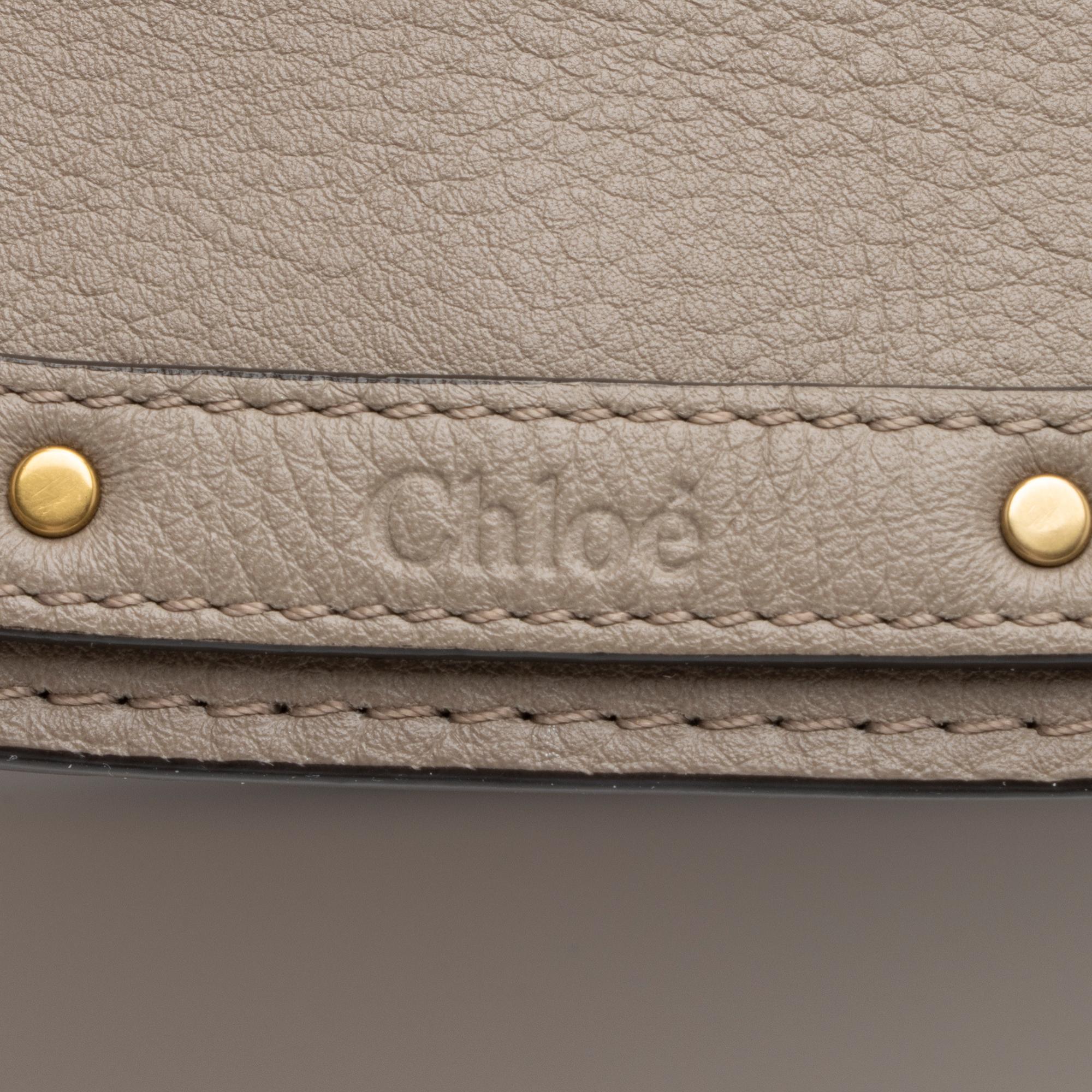 Chloe Calfskin Suede Nile Medium Bracelet Bag (SHF-23783)