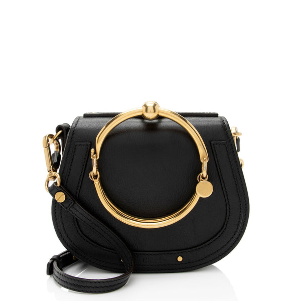 Chloe Calfskin Suede Nile Small Bracelet Bag (SHF-eEyeqL)