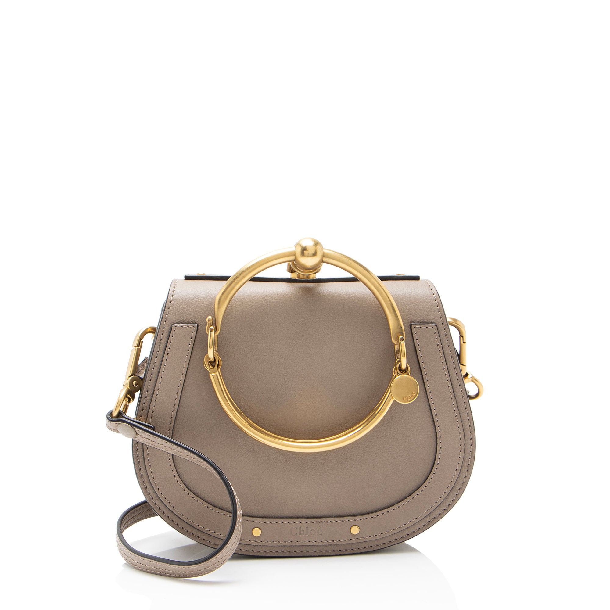 Chloe Calfskin Suede Nile Small Bracelet Bag