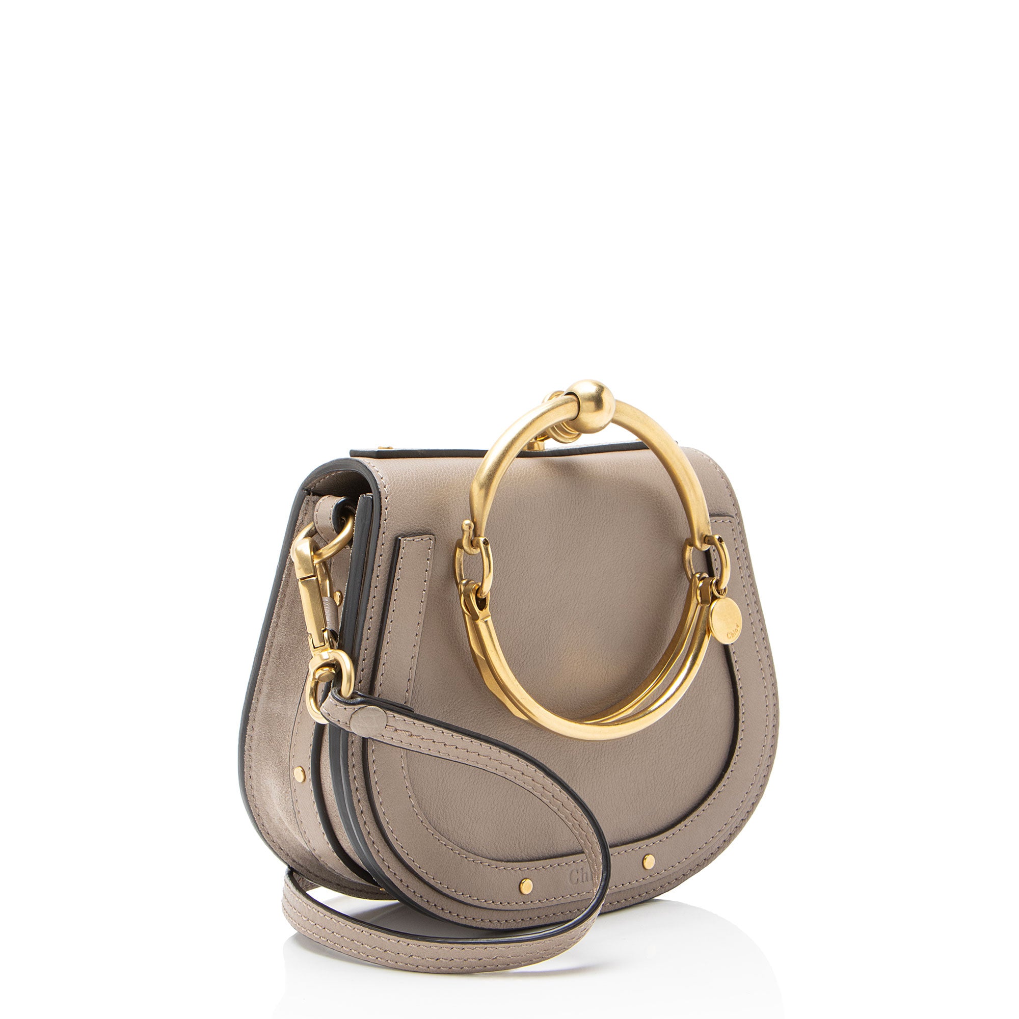 Chloe Calfskin Suede Nile Small Bracelet Bag