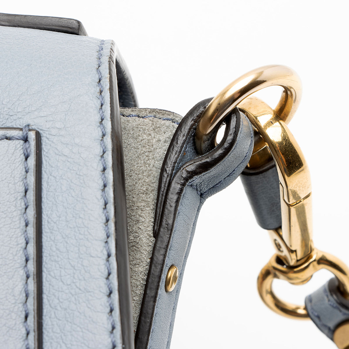 Chloe Calfskin Suede Nile Small Bracelet Bag