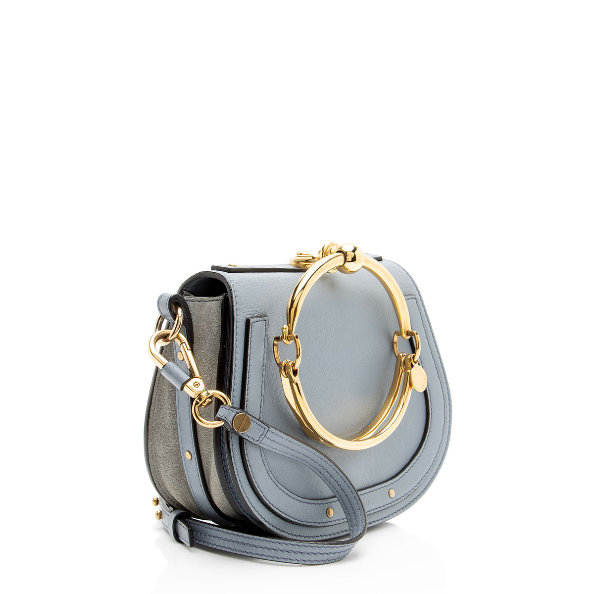 Chloe Calfskin Suede Nile Small Bracelet Bag