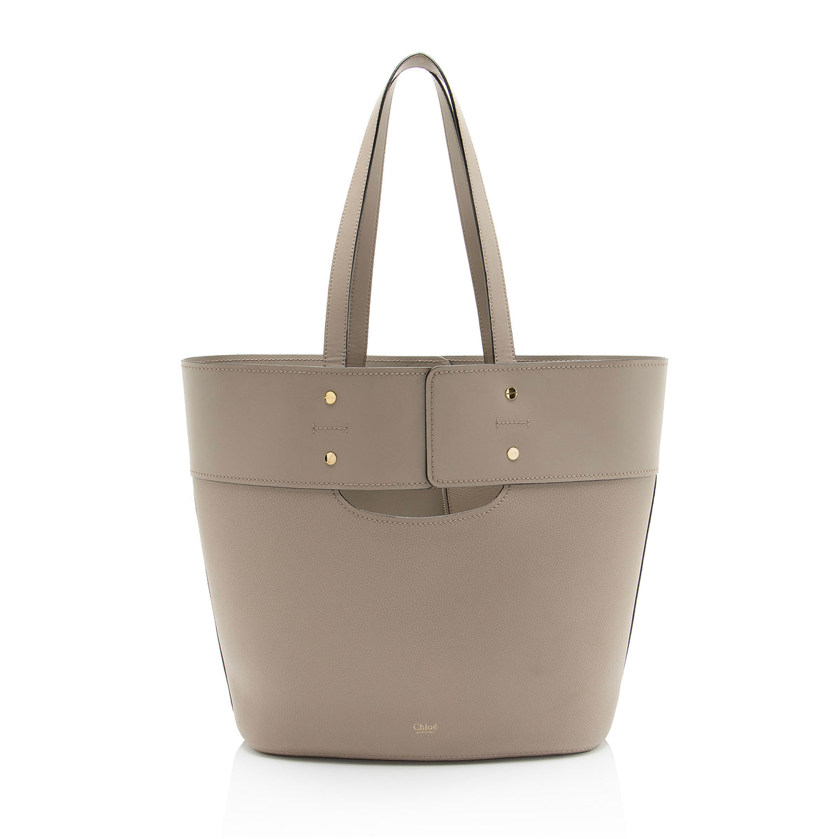 Chloe Grained Calfskin Aby Lock Medium Tote