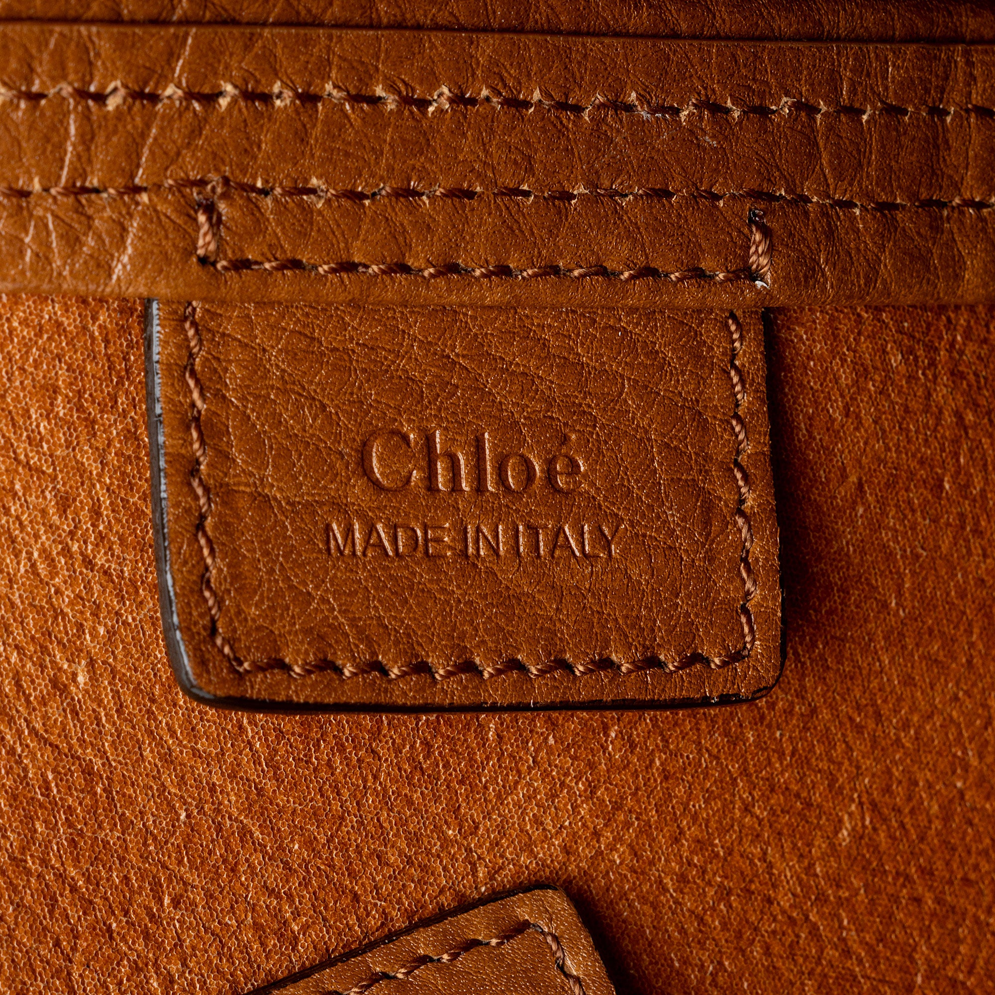 Chloe Grained Calfskin Spin Small Tote