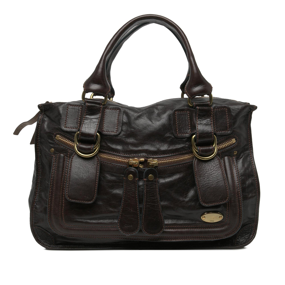 Chloe Large Leather Bay Satchel