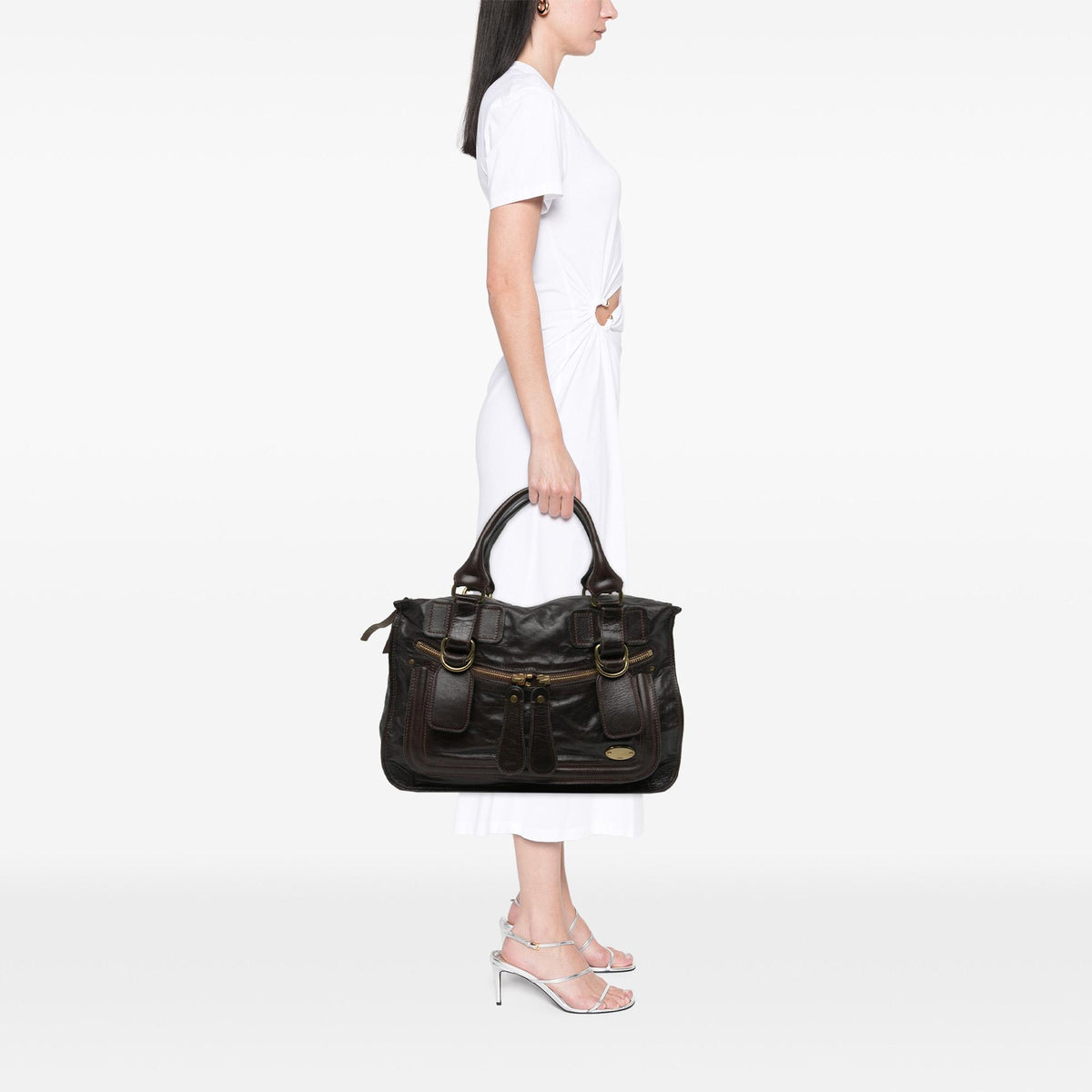 Chloe Large Leather Bay Satchel