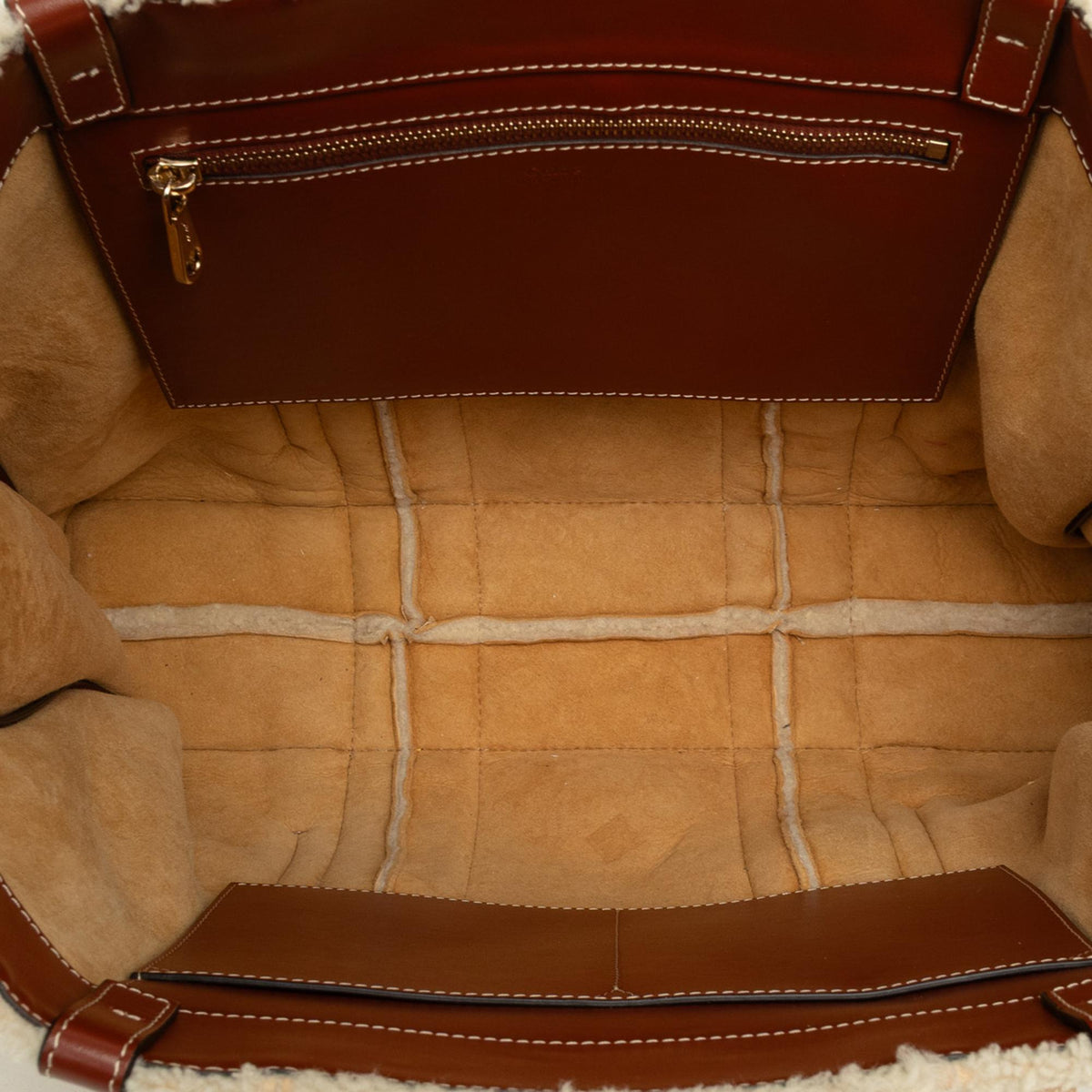 Chloe Large Shearling Woody Tote