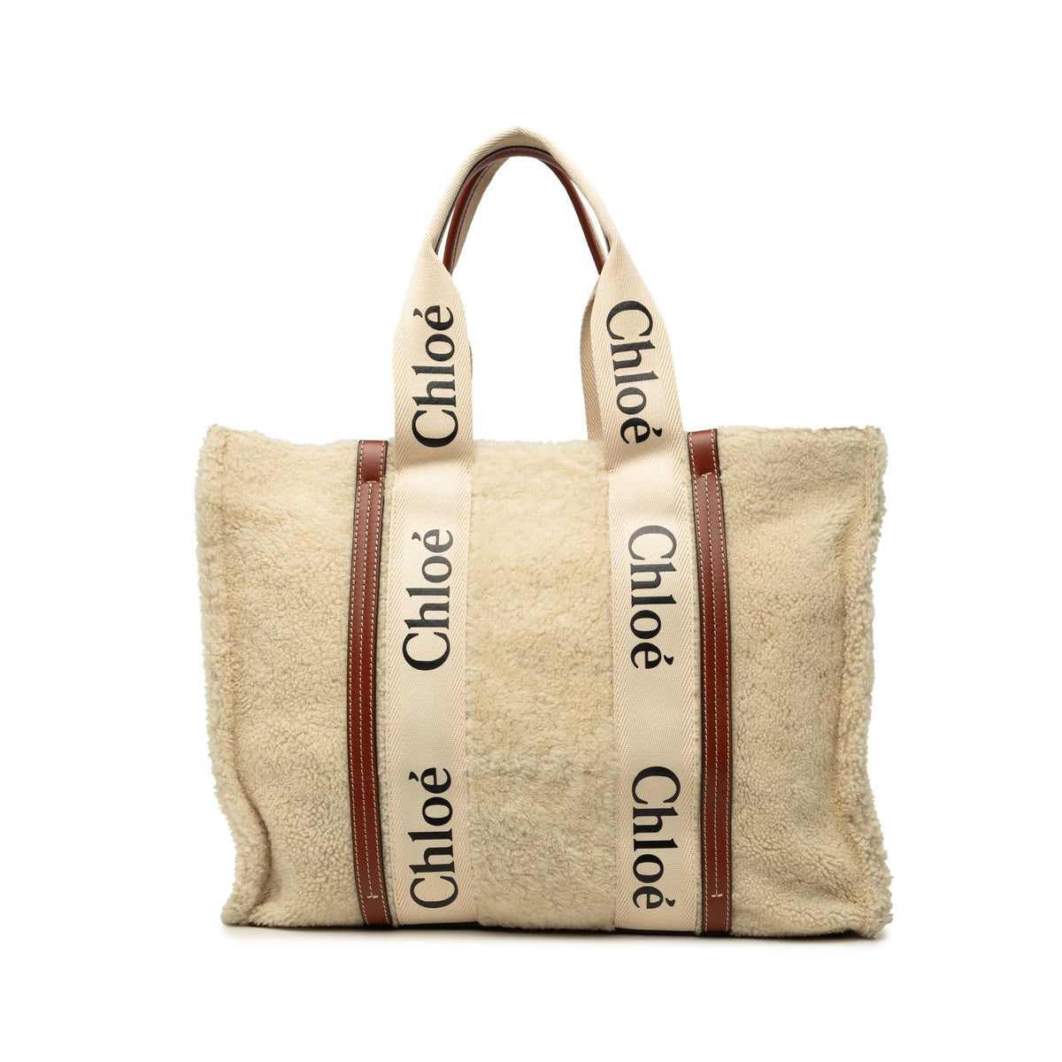 Chloe Large Shearling Woody Tote