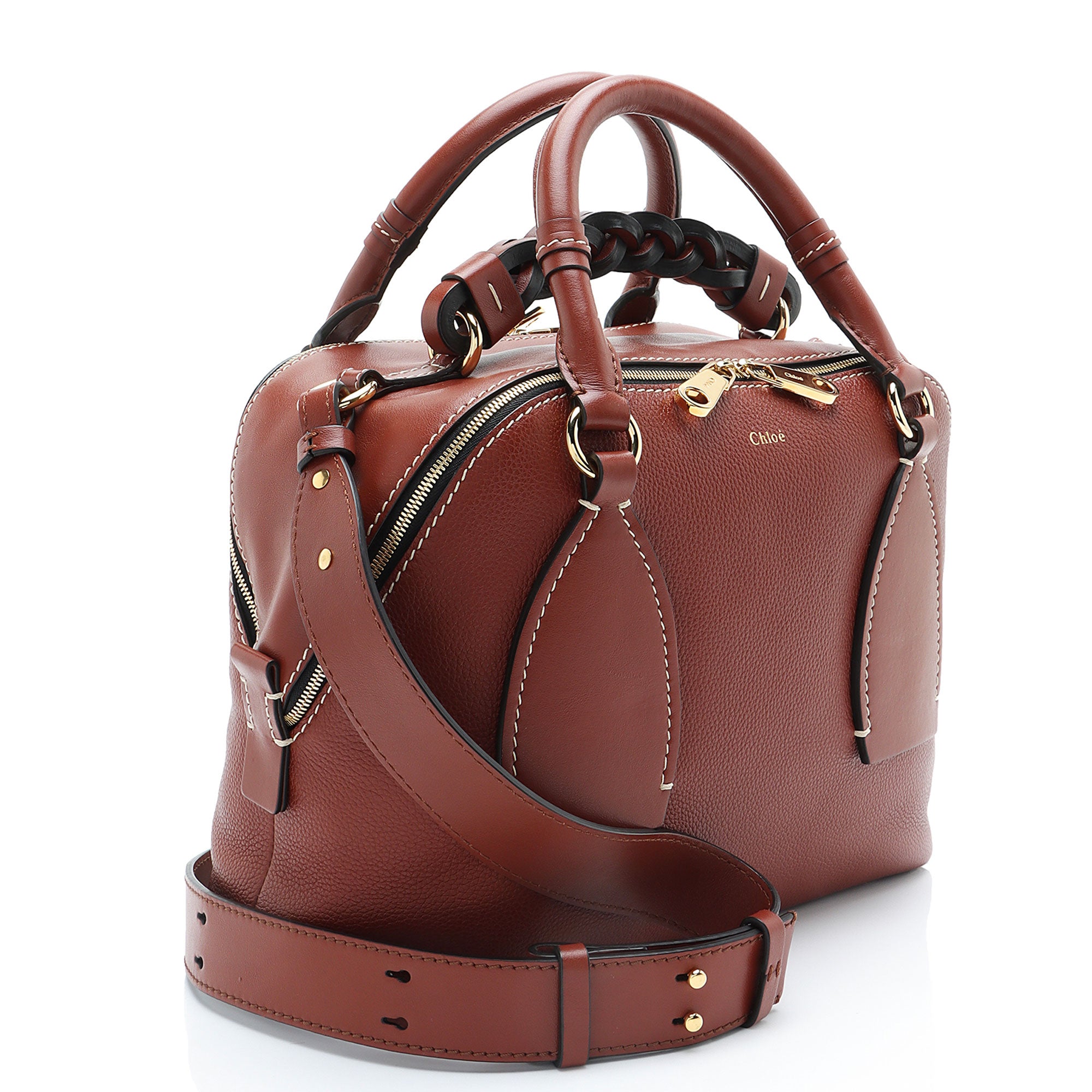 Chloe Leather Daria Medium Satchel
