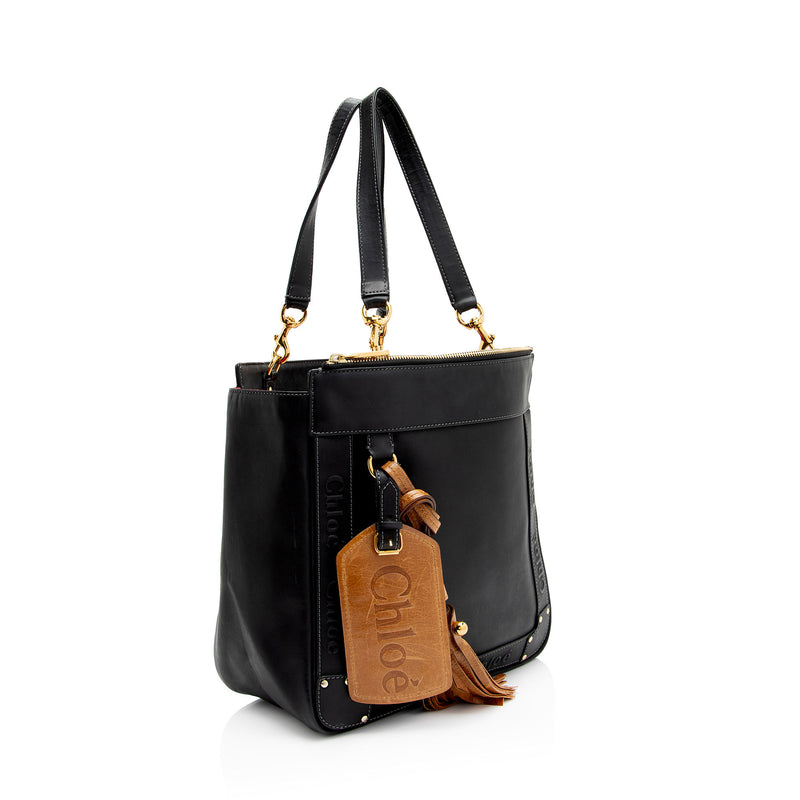 Chloe Leather Eden Tote (SHF-M9tWyL)