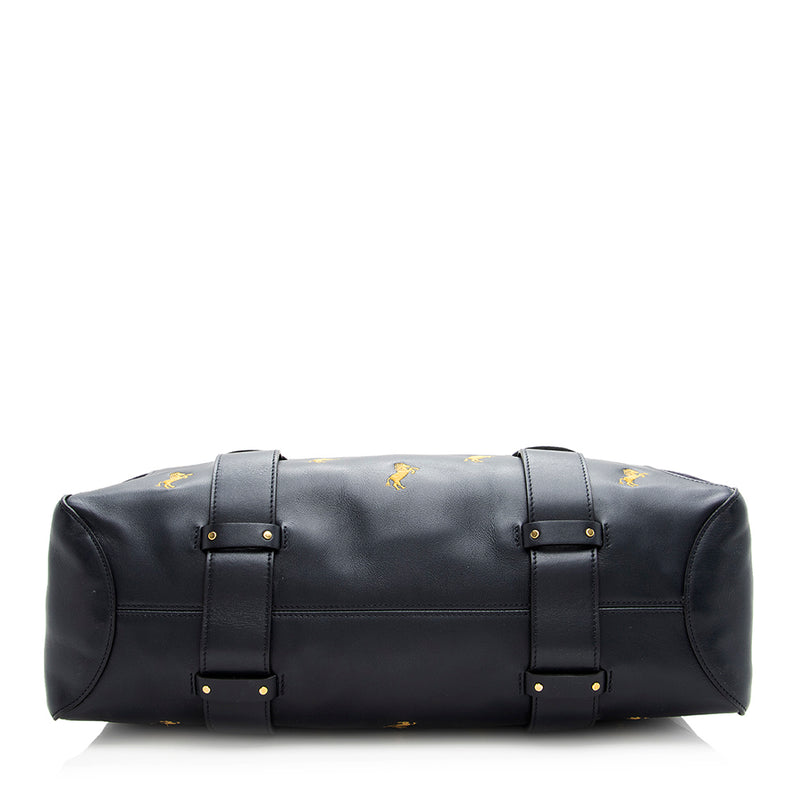 Chloé studded embroidered leather shoulder bag deals