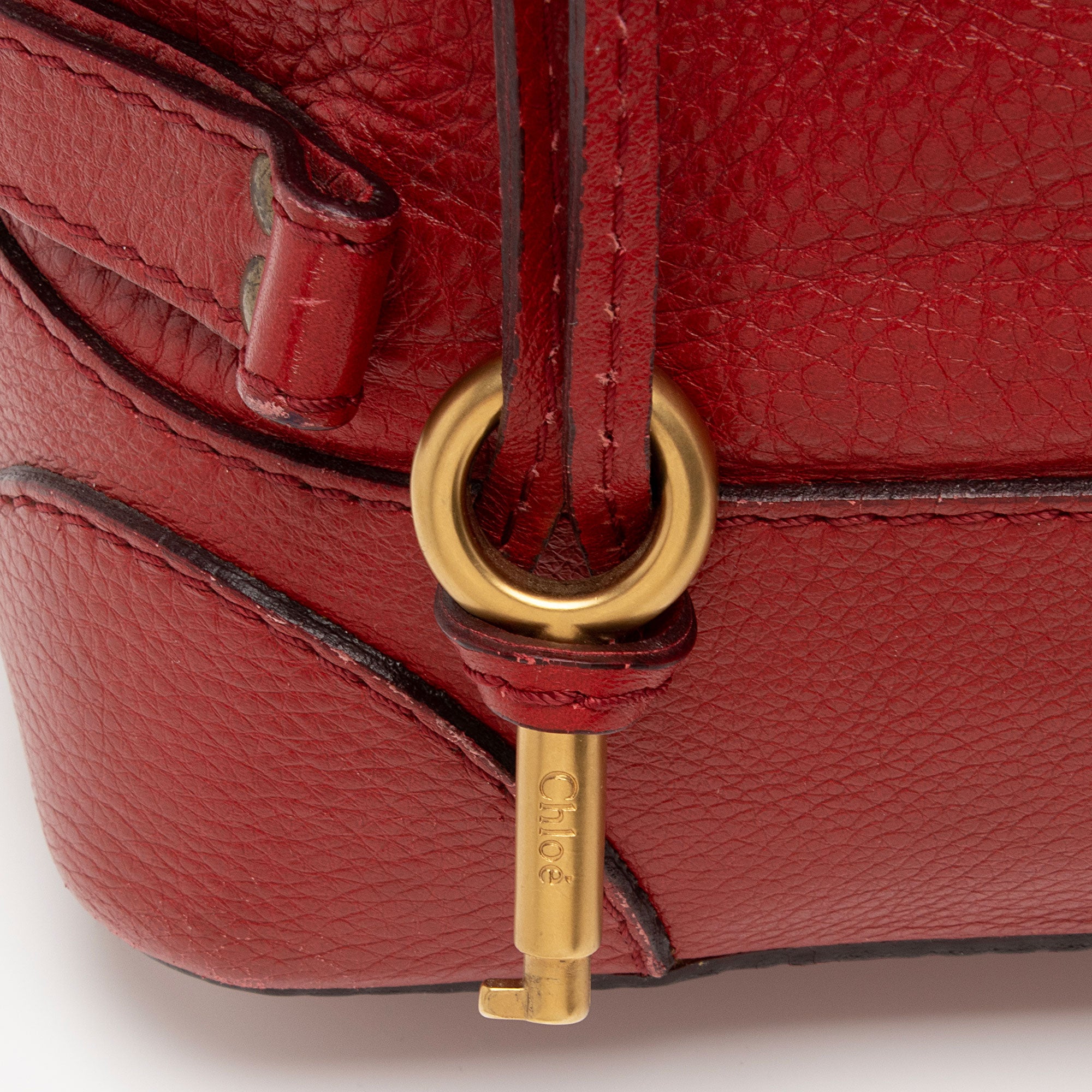 Chloe Leather Paddington Dome Satchel (SHF-cx83UC)