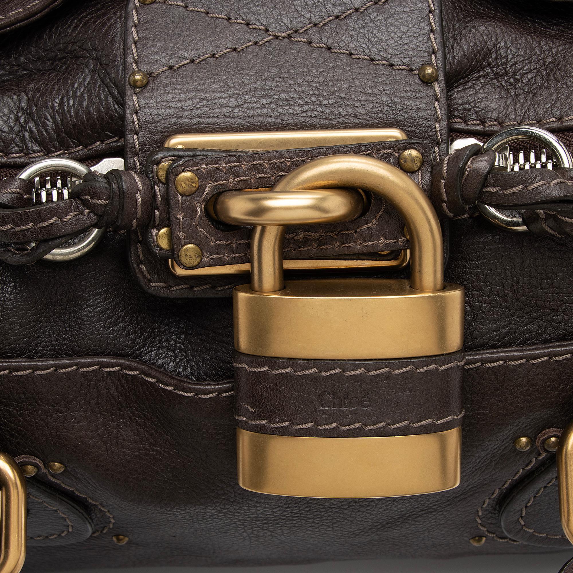 Chloe Leather Paddington Medium Satchel (SHF-j2irxU)