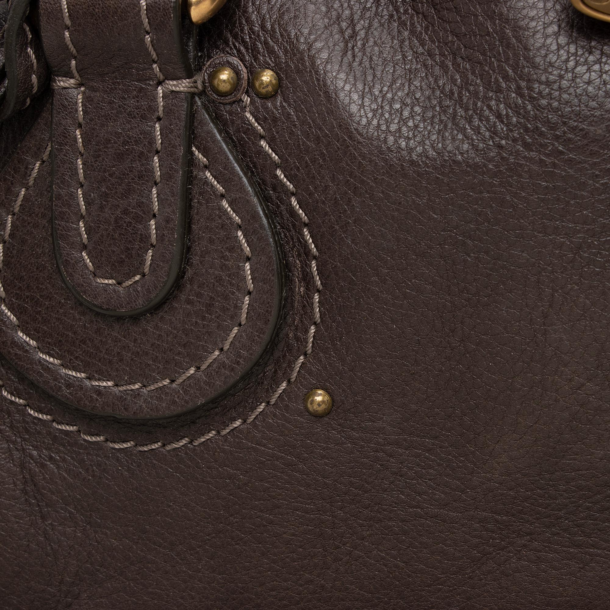 Chloe Leather Paddington Medium Satchel (SHF-j2irxU)