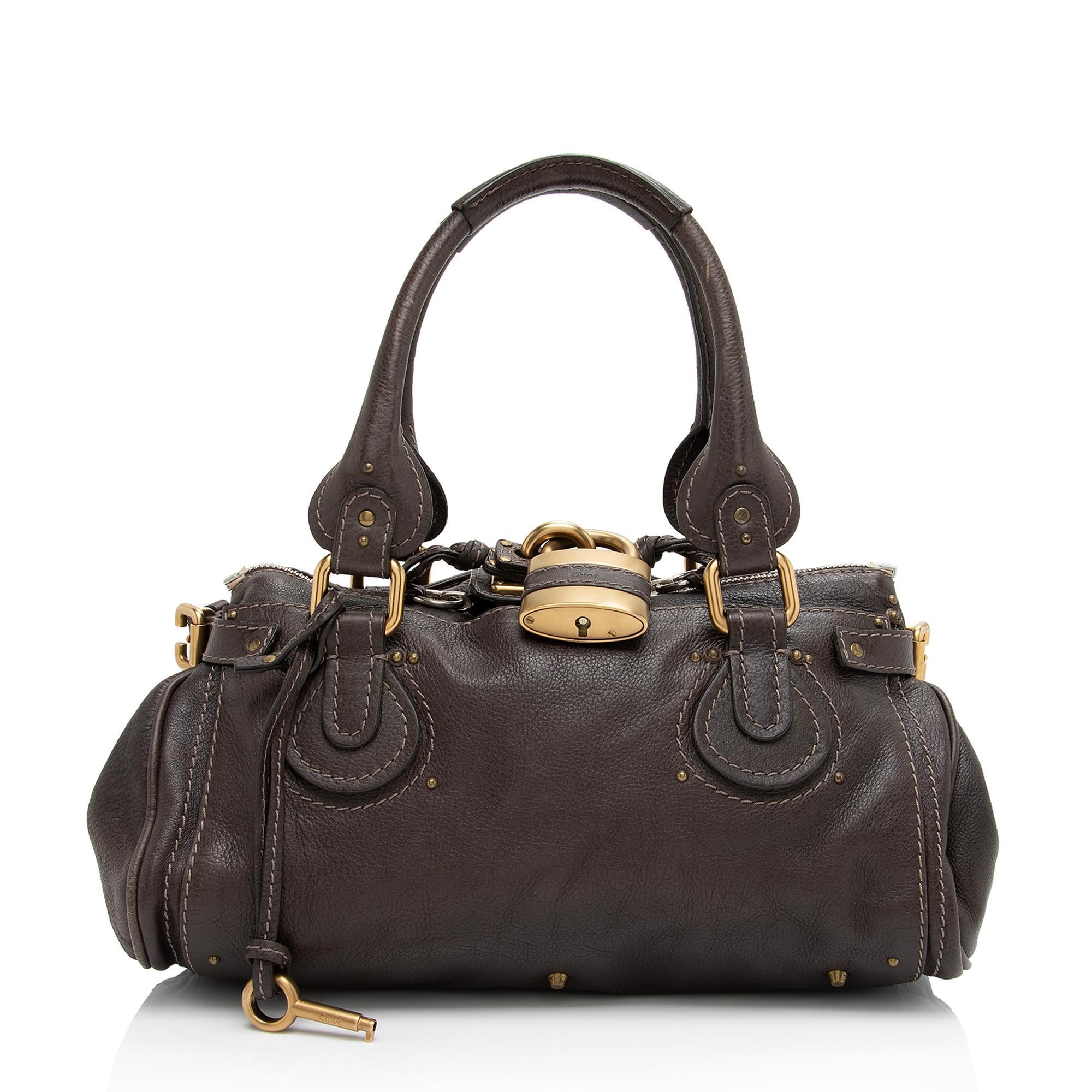 Chloe Leather Paddington Medium Satchel (SHF-j2irxU)
