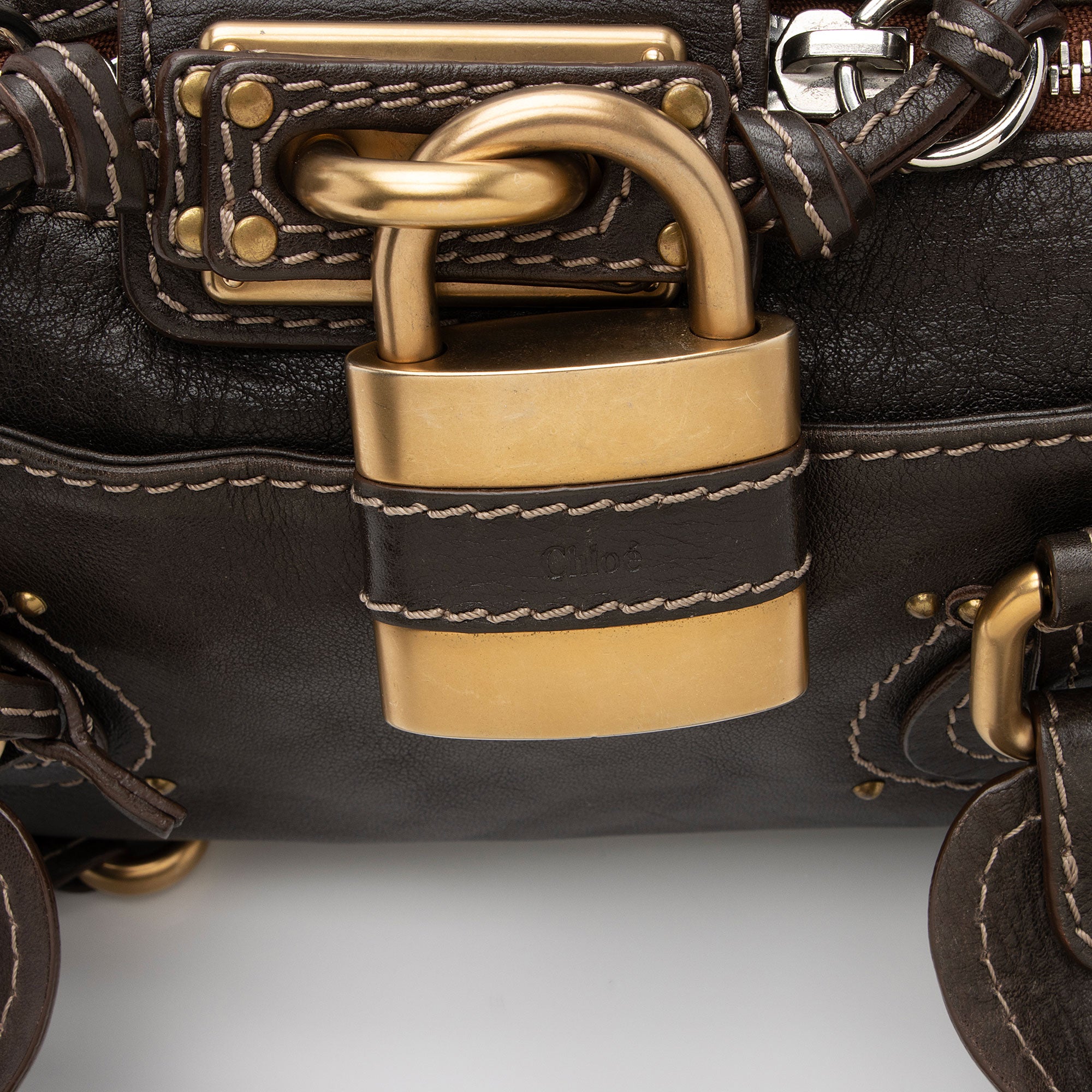 Chloe Leather Paddington Medium Satchel (SHF-J9sFs2)