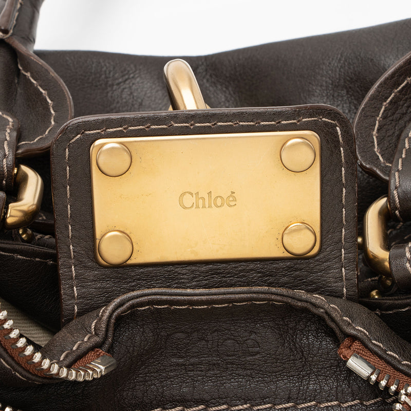 Chloe Leather Paddington Medium Satchel (SHF-J9sFs2)