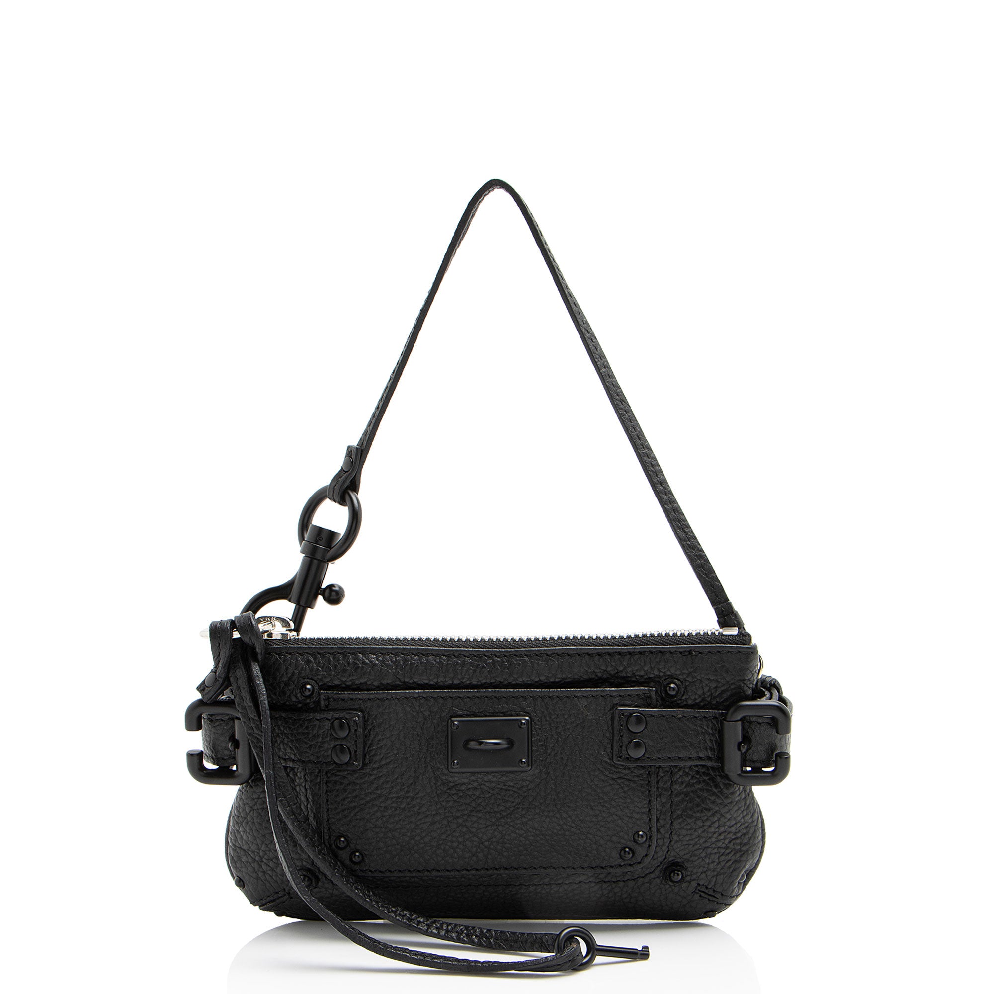 Chloe Leather Paddington Mini Clutch (SHF-OZoAbM)