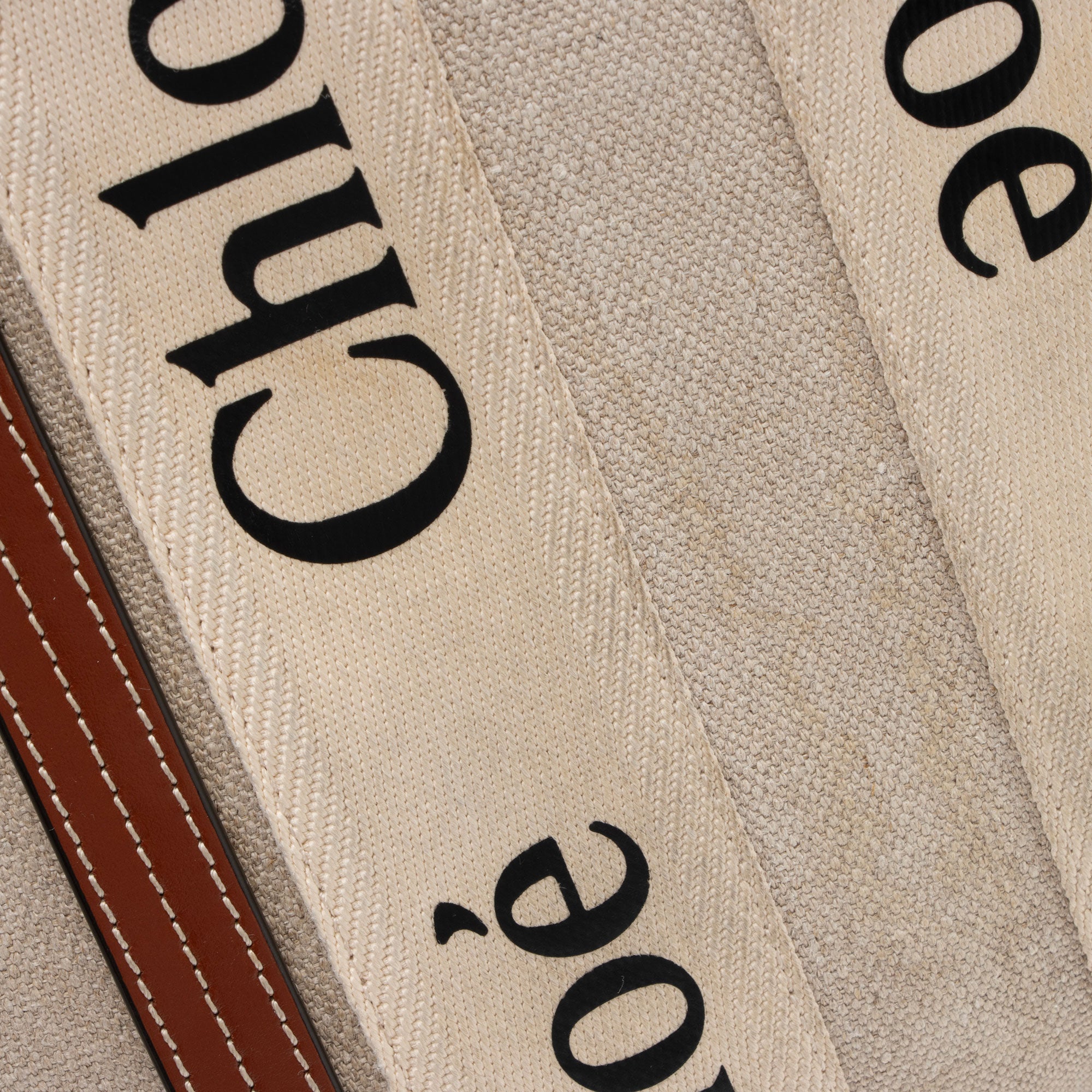Chloe Linen Canvas Woody Small Tote