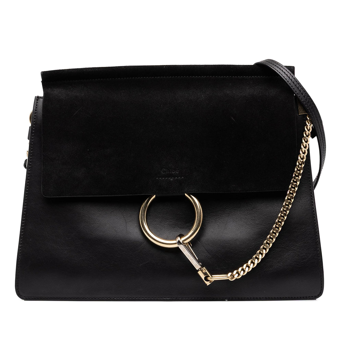 Chloe Medium Calfskin and Suede Faye Crossbody