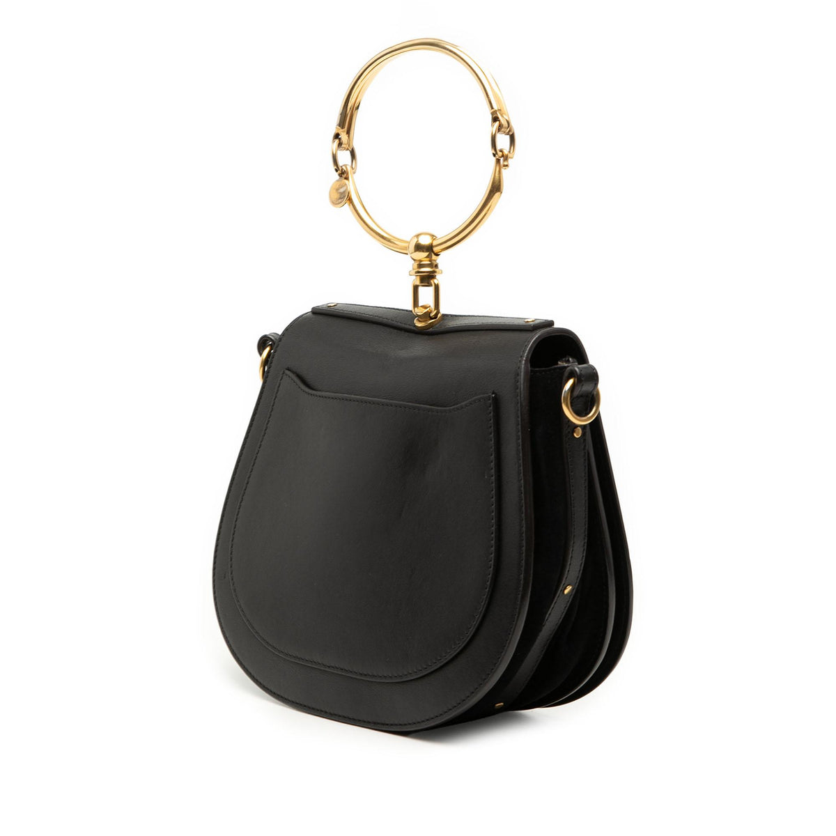 Chloe Medium Leather Nile Bracelet Satchel