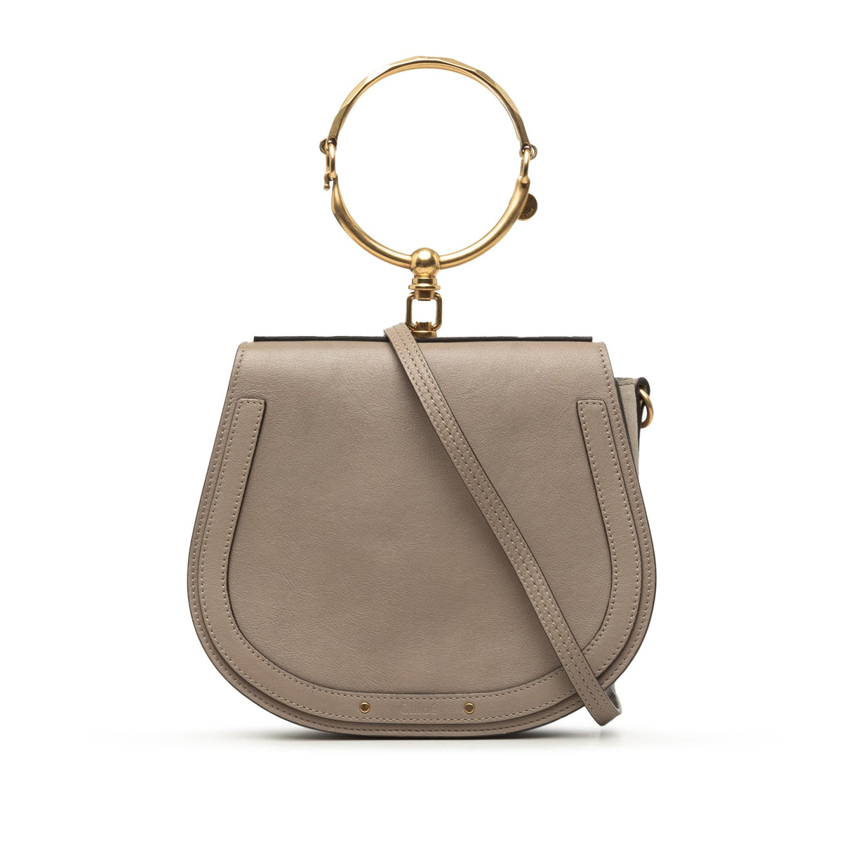Chloe Medium Leather Nile Bracelet Satchel