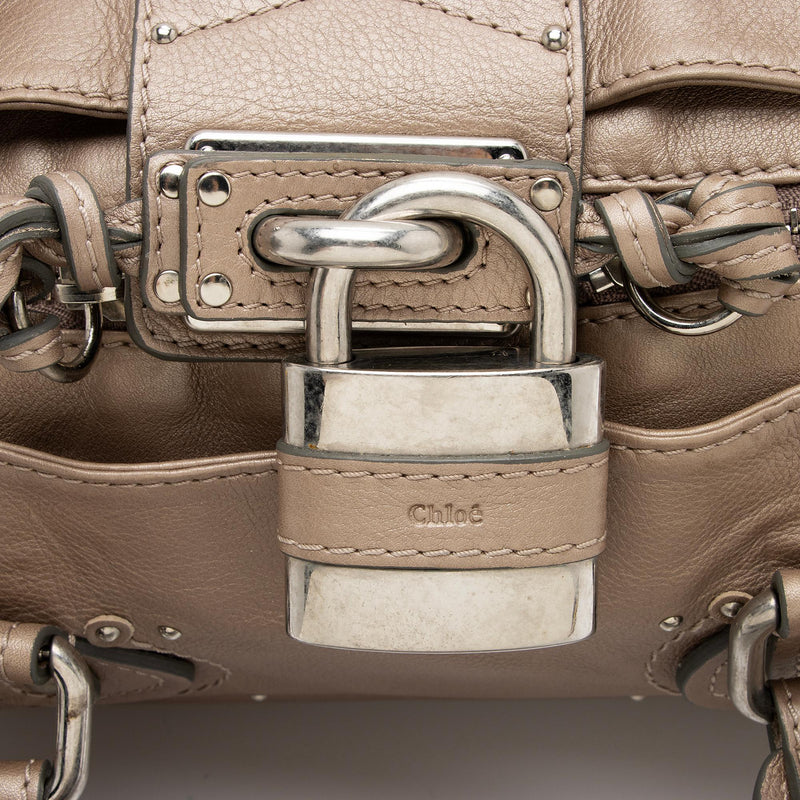 Chloe Metallic Leather Paddington Medium Satchel (SHF-fGg4oH)