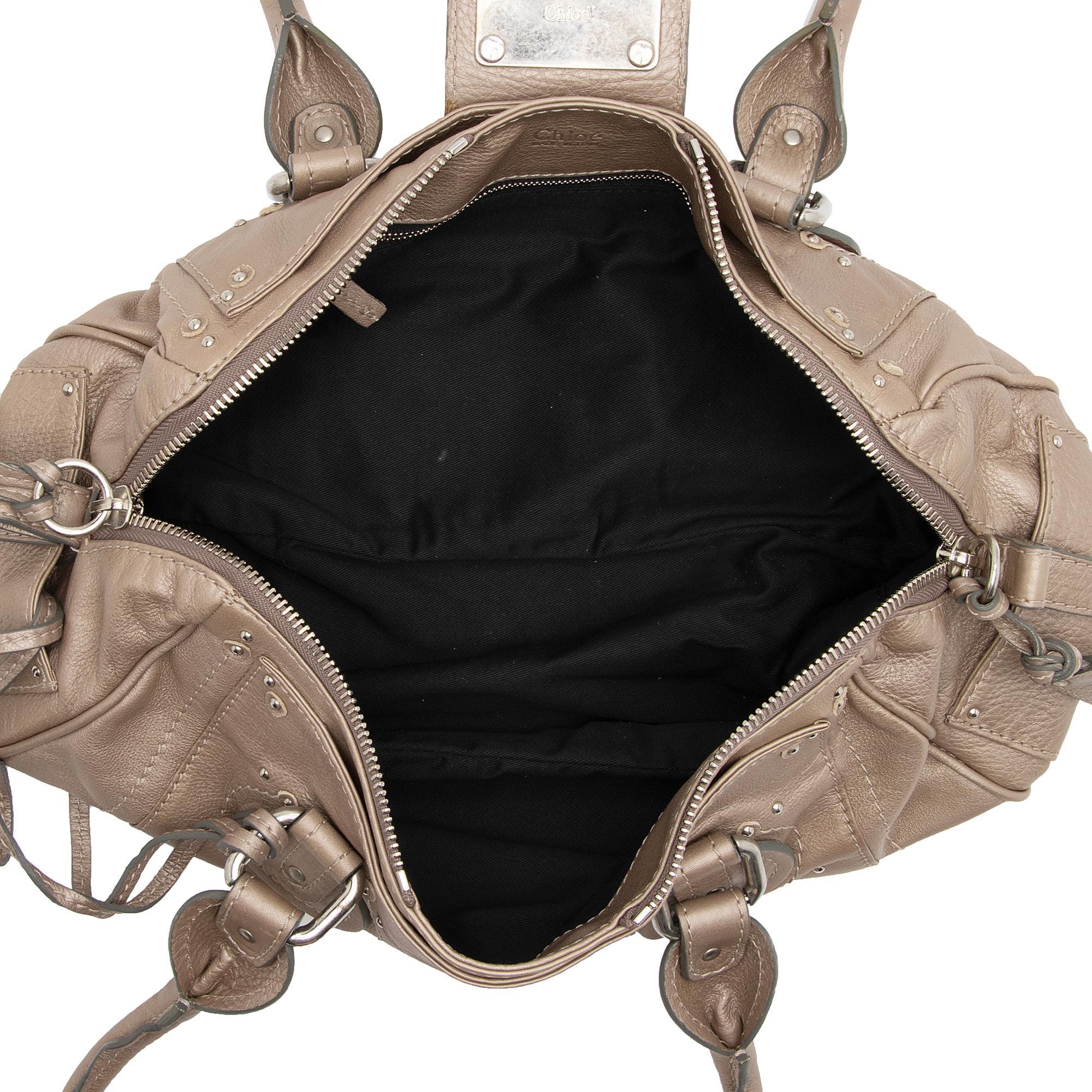 Chloe Metallic Leather Paddington Medium Satchel (SHF-fGg4oH)