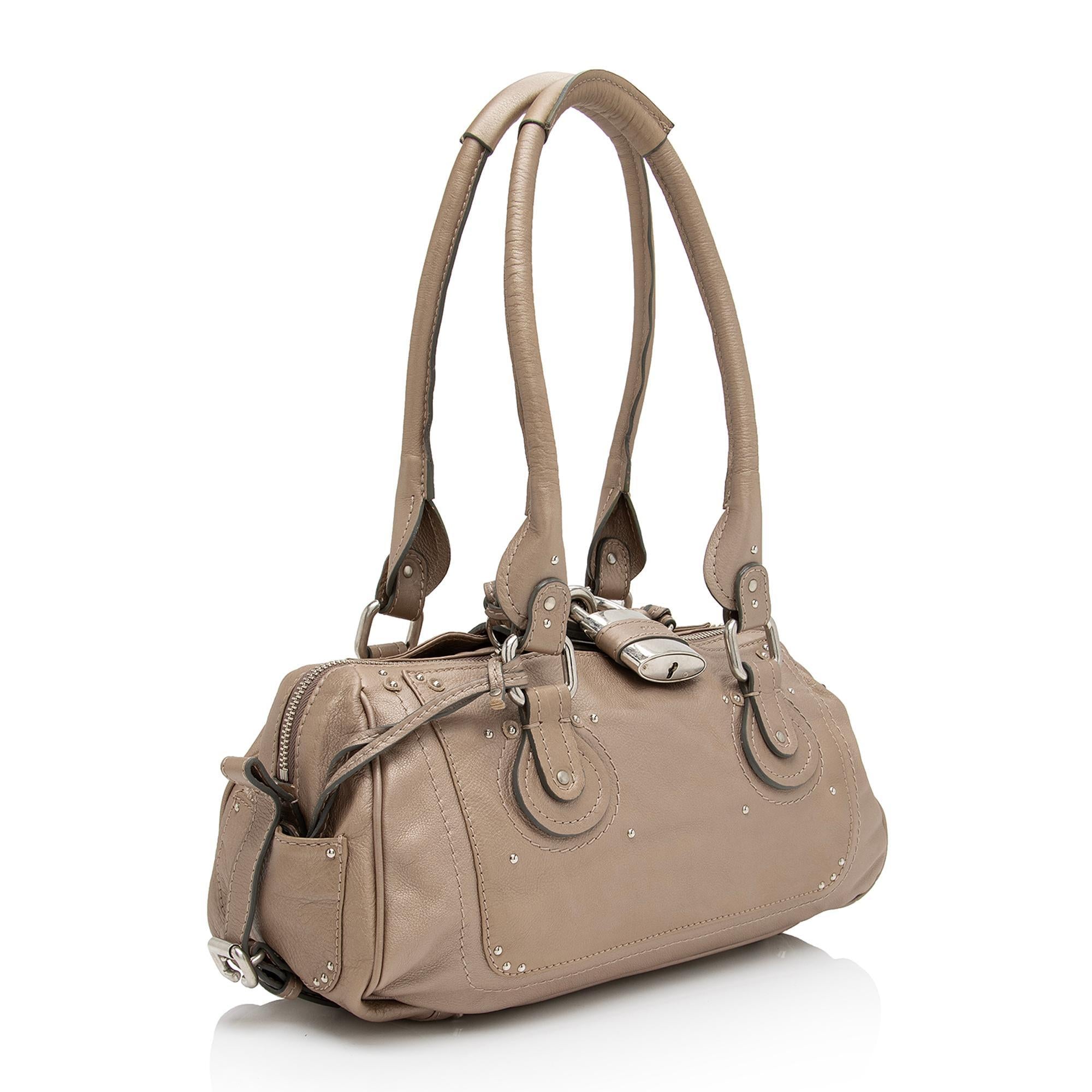 Chloe Metallic Leather Paddington Medium Satchel (SHF-fGg4oH)