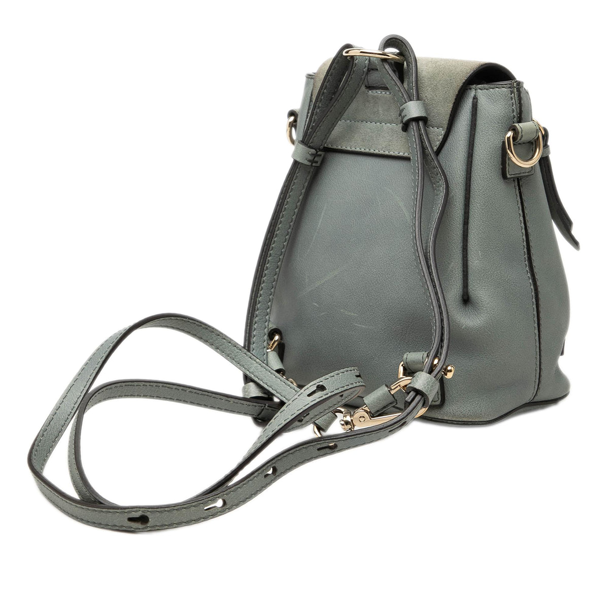 Chloe Mini Calfskin and Suede Faye Backpack