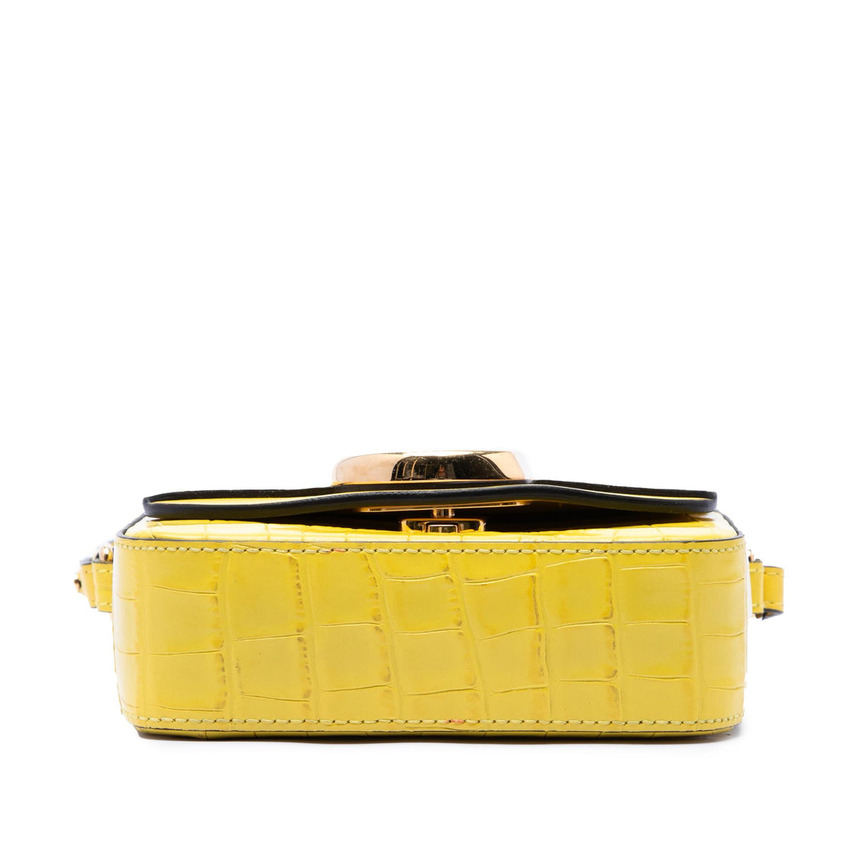 Chloe Mini Croc Embossed Calfskin C Satchel