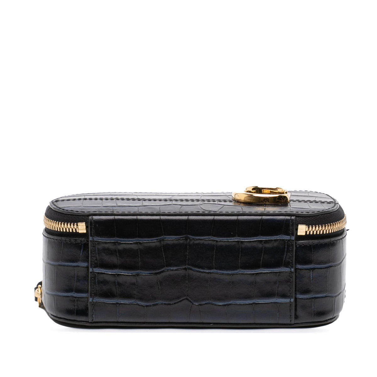 Chloe Mini Croc Embossed Leather C Vanity Bag