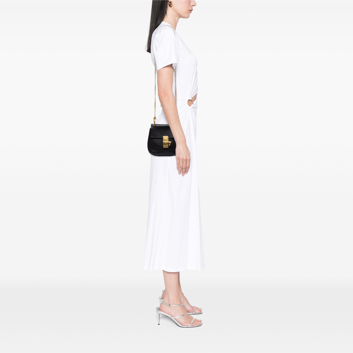Chloe Mini Leather Drew Crossbody