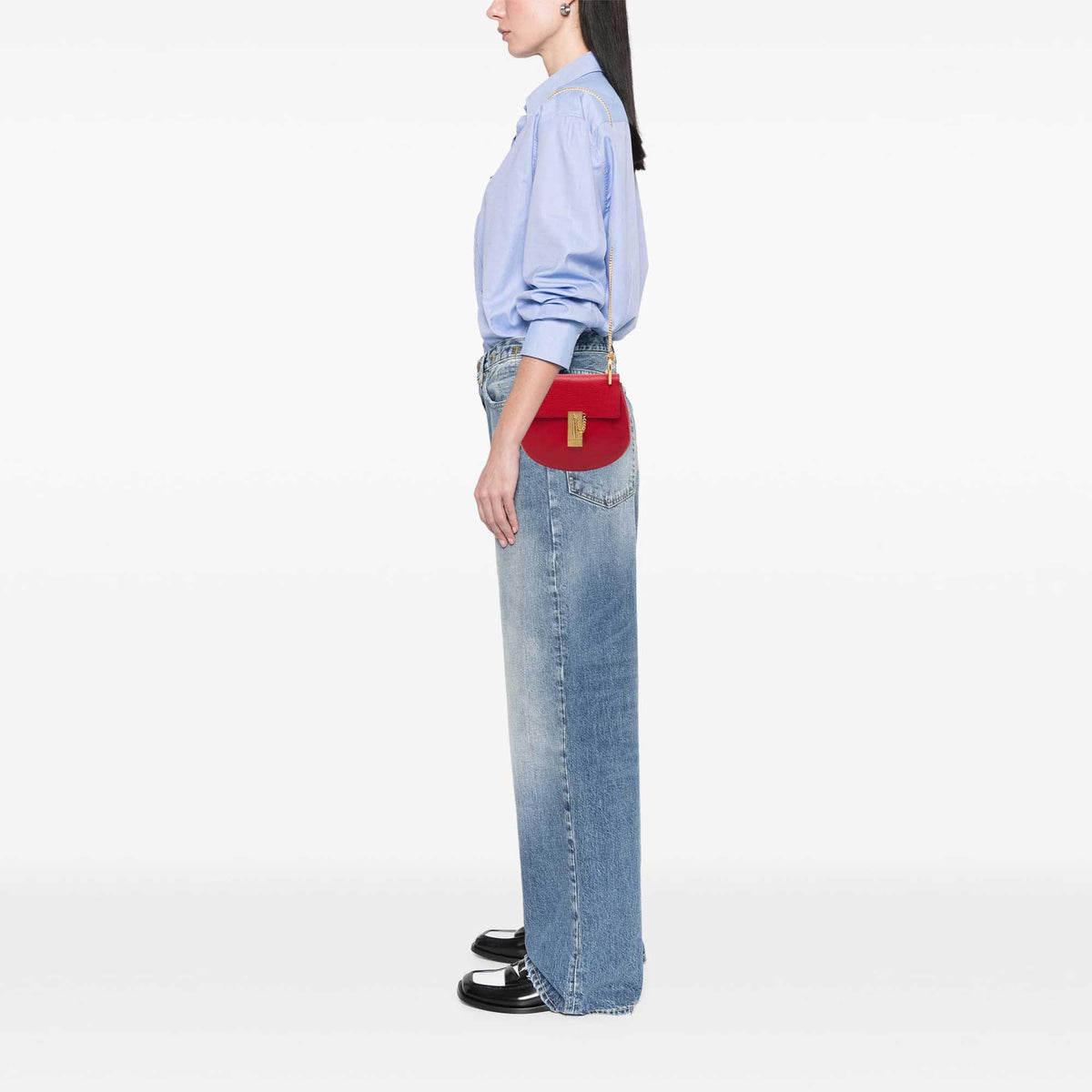 Chloe Mini Leather Drew Crossbody
