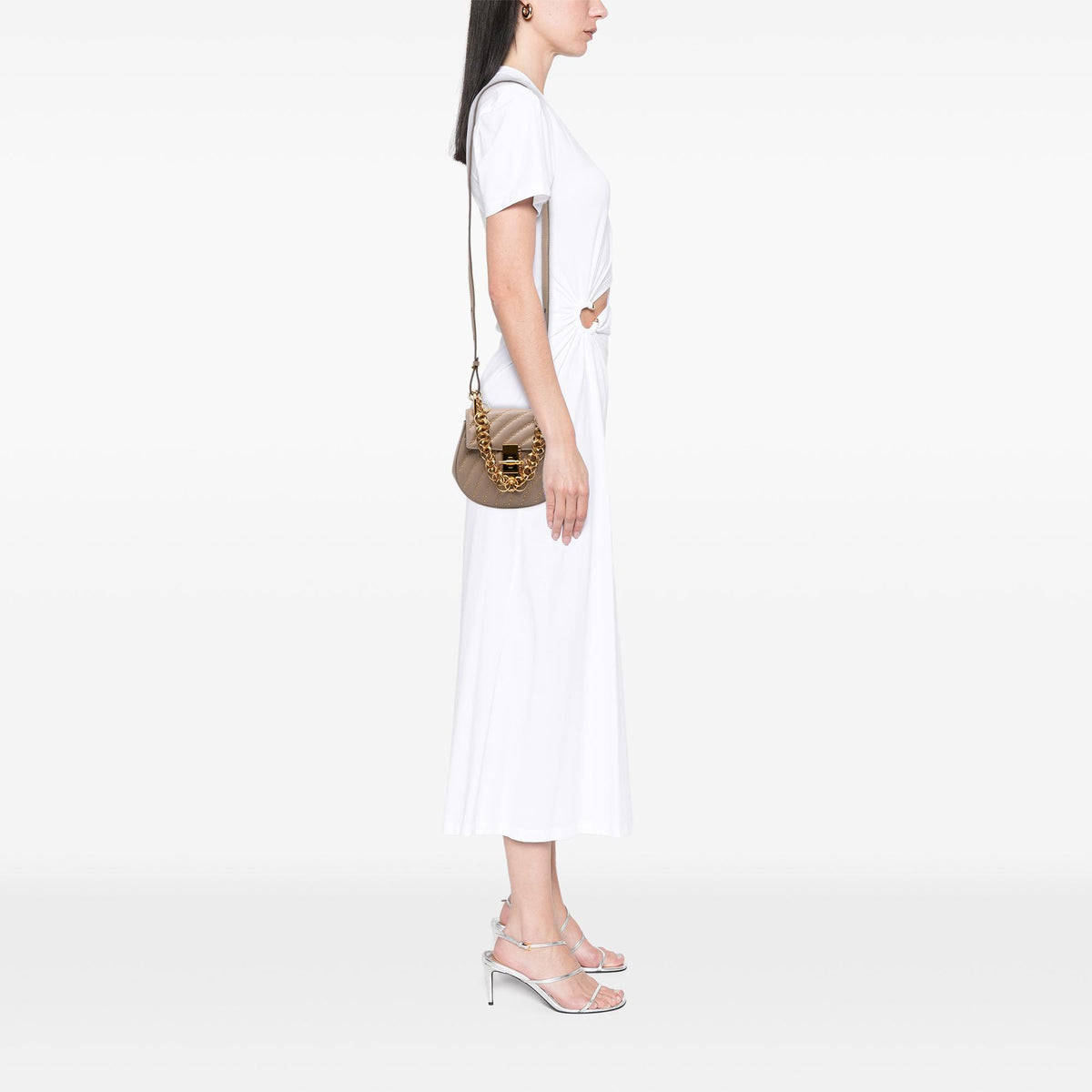Chloe Mini Studded Leather Drew Bijou Satchel