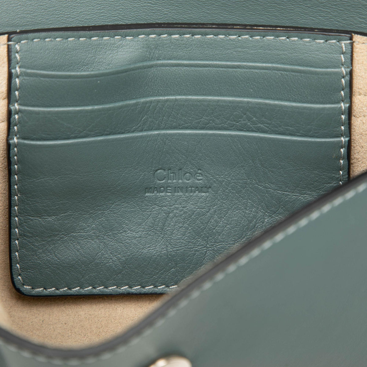 Chloe Mini Suede and Calfskin Faye Chain Crossbody