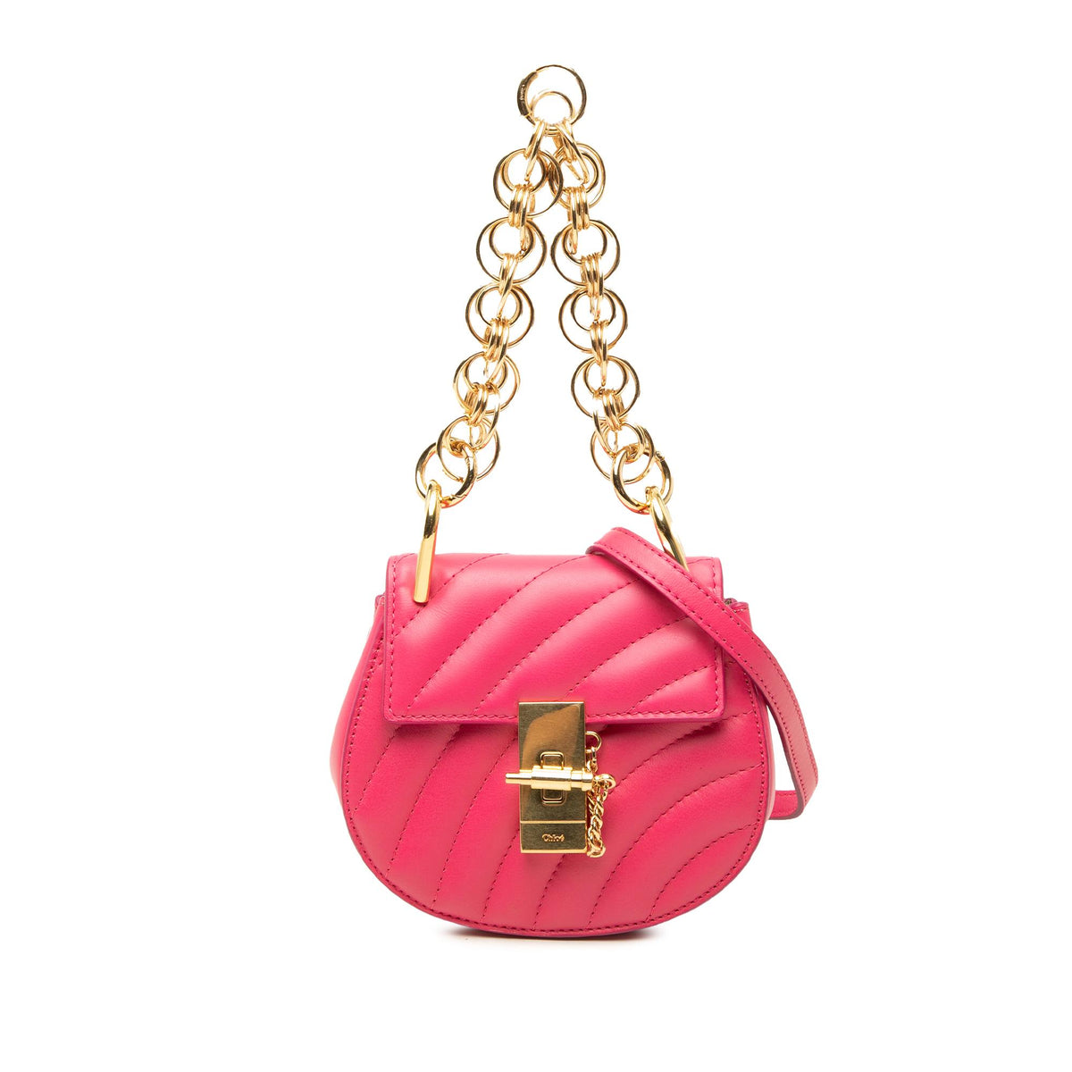 Chloe Nano Quilted Leather Drew Bijou Satchel