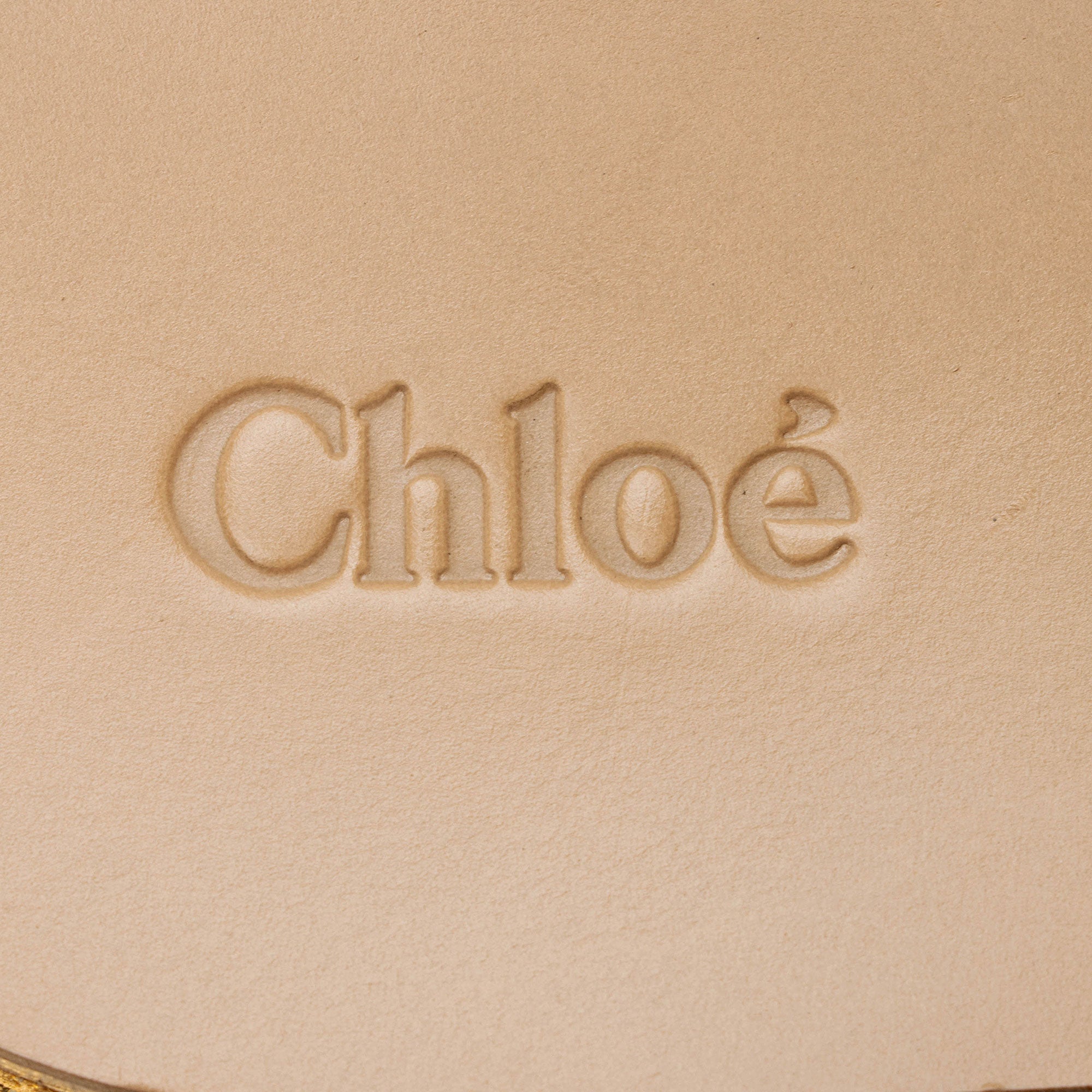 Chloe Perforated Leather Studded Camille Sandals - Size 7.5 / 37.5 (SHF-whCq5m)