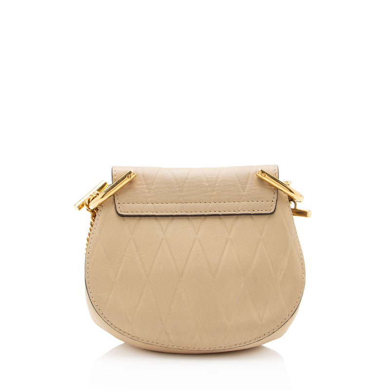 Chloe Quilted Calfskin Drew Nano Shoulder Bag (SHF-y673Ia)