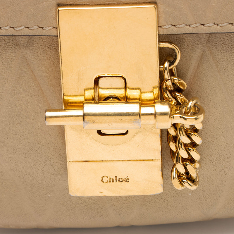Chloe Quilted Calfskin Drew Nano Shoulder Bag (SHF-y673Ia)