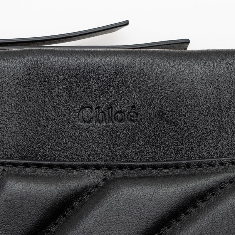 Chloe Quilted Leather Roy Shoulder Bag (SHF-15791)
