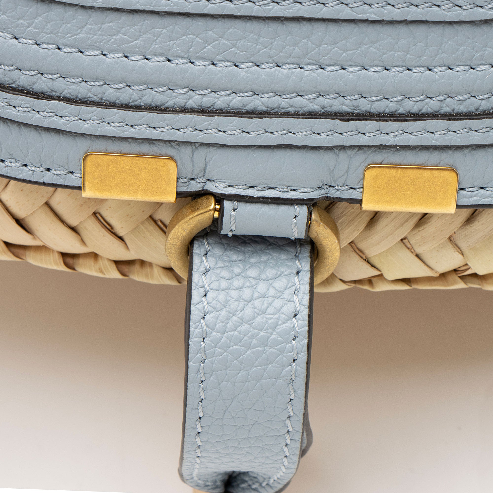 Chloe Raffia Marcie Basket E/W Mini Tote