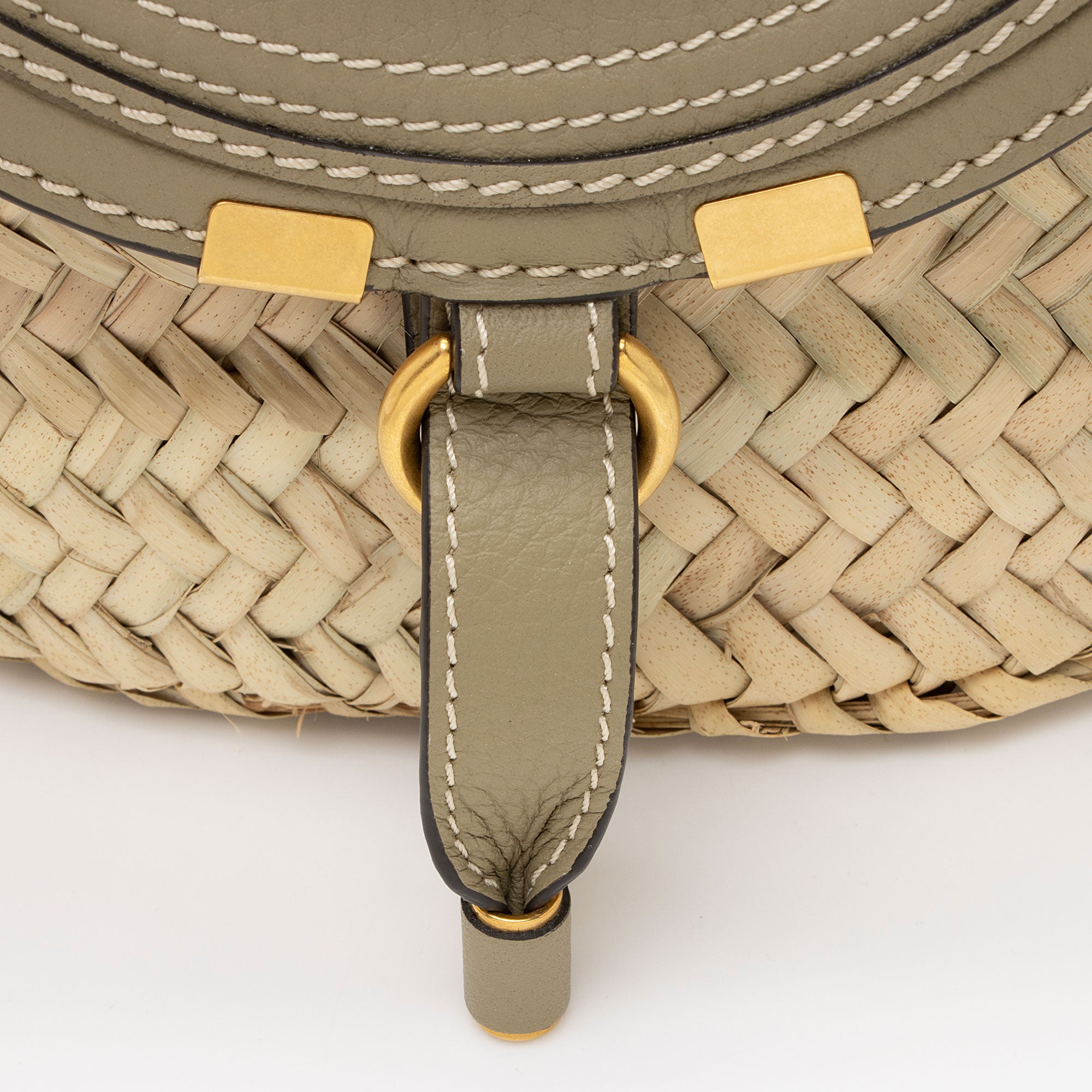 Chloe Raffia Marcie Small Basket Bag