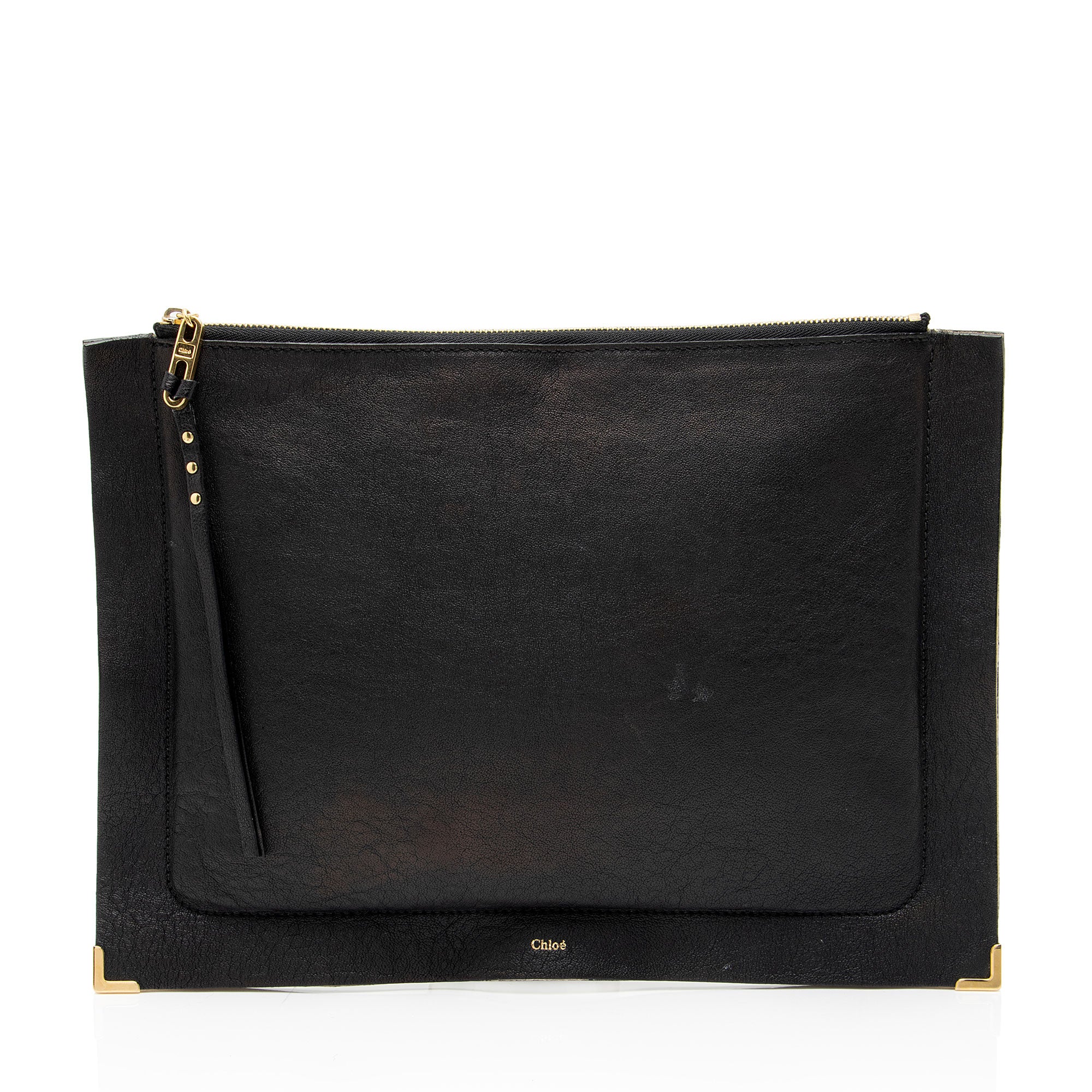Chloe Sheepskin Ghost Flat Pouch Clutch