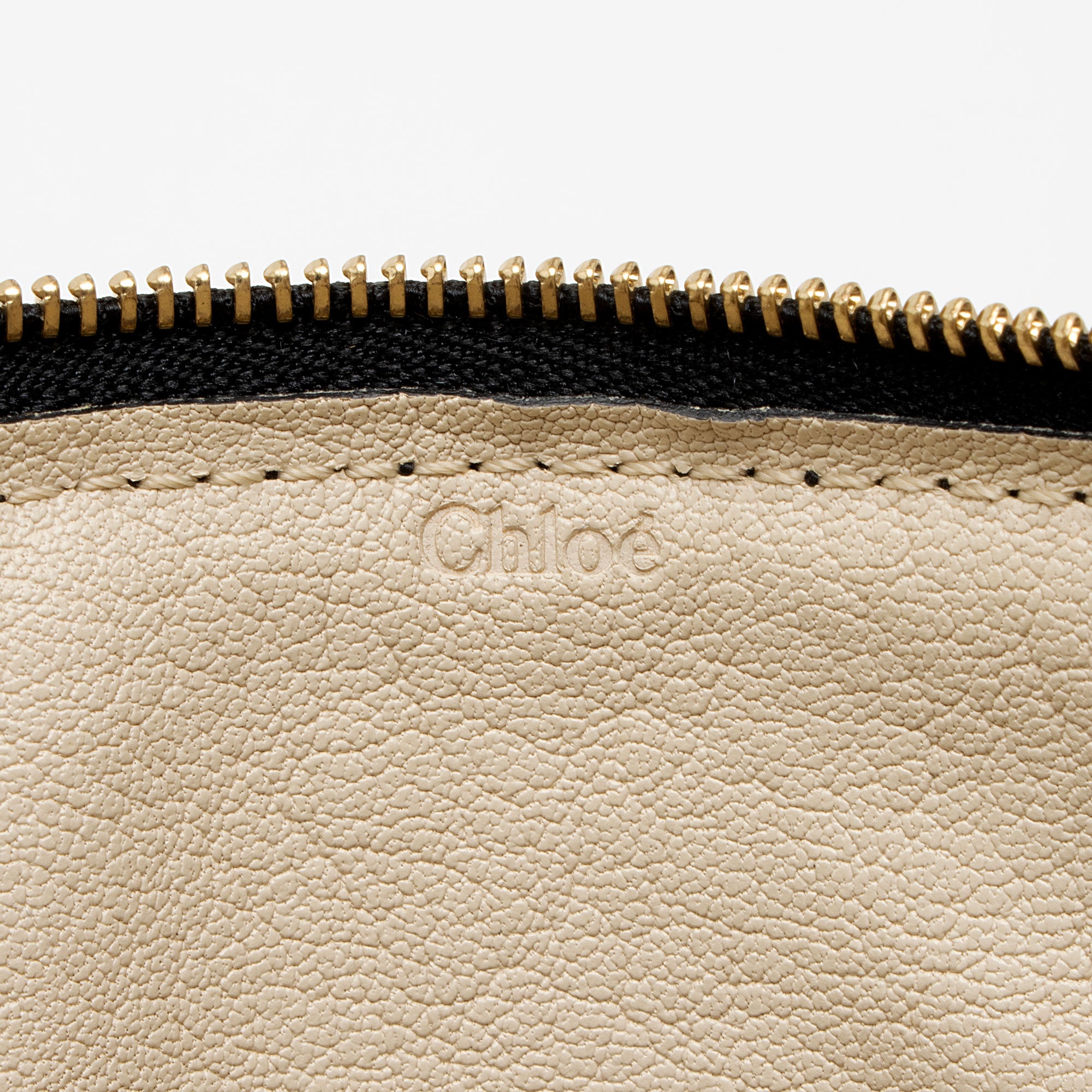 Chloe Sheepskin Ghost Flat Pouch Clutch